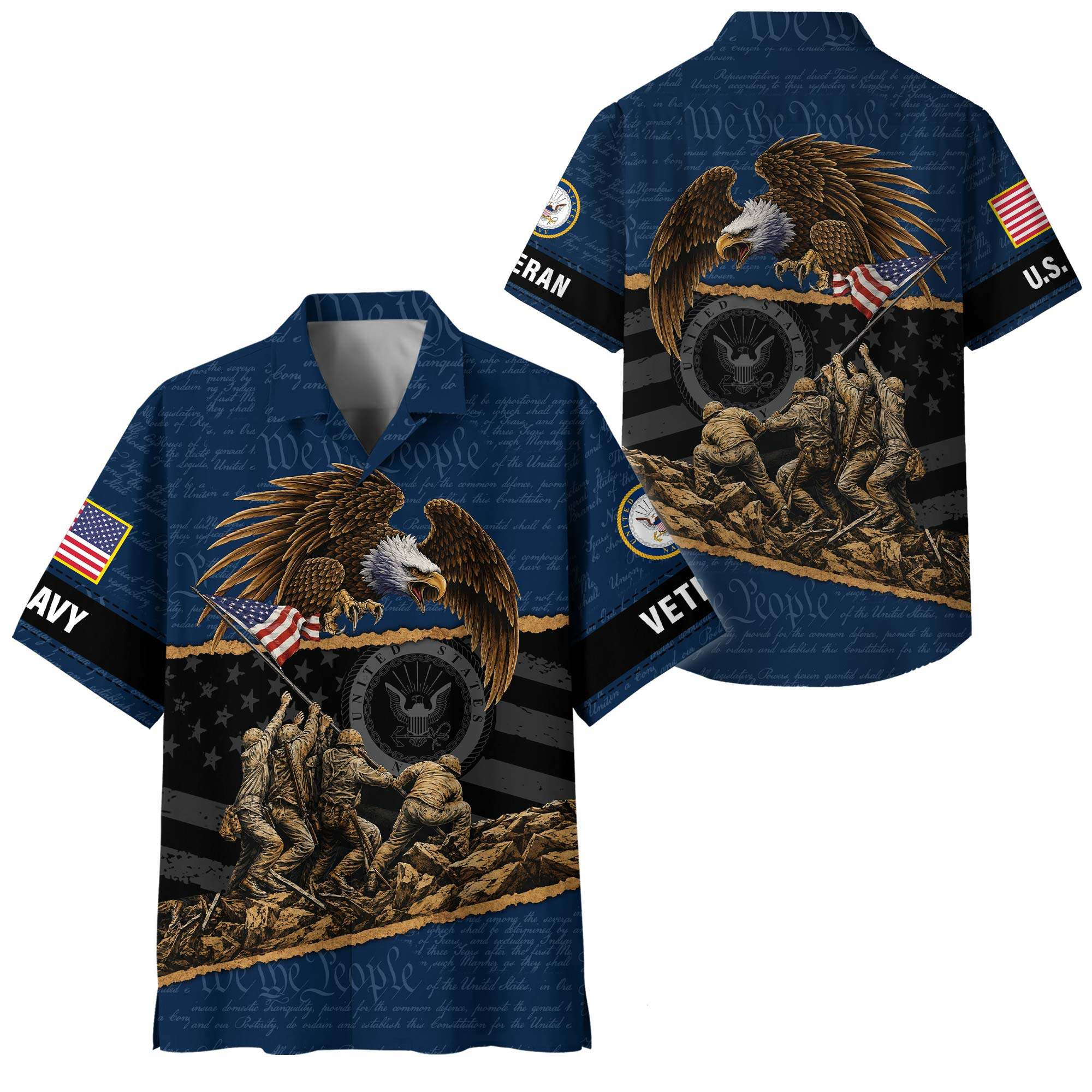 Premium Custom US Navy Hawaiian Shirt VPVC408472, Gifts For Navy Veteran, Gifts For Veterans Day