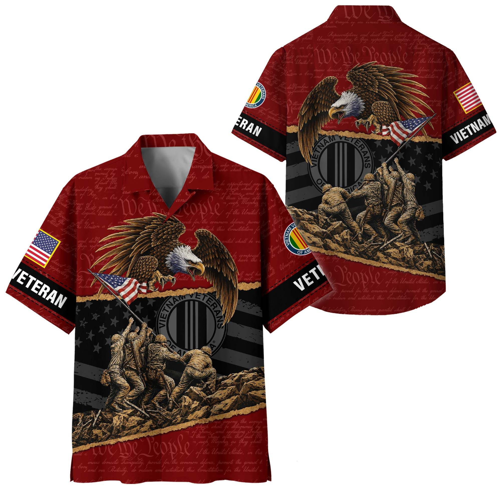 Premium Custom Vietnam Veteran Hawaiian Shirt VPVC408476, Gifts For Vietnam Veteran, Gifts For Veterans Day