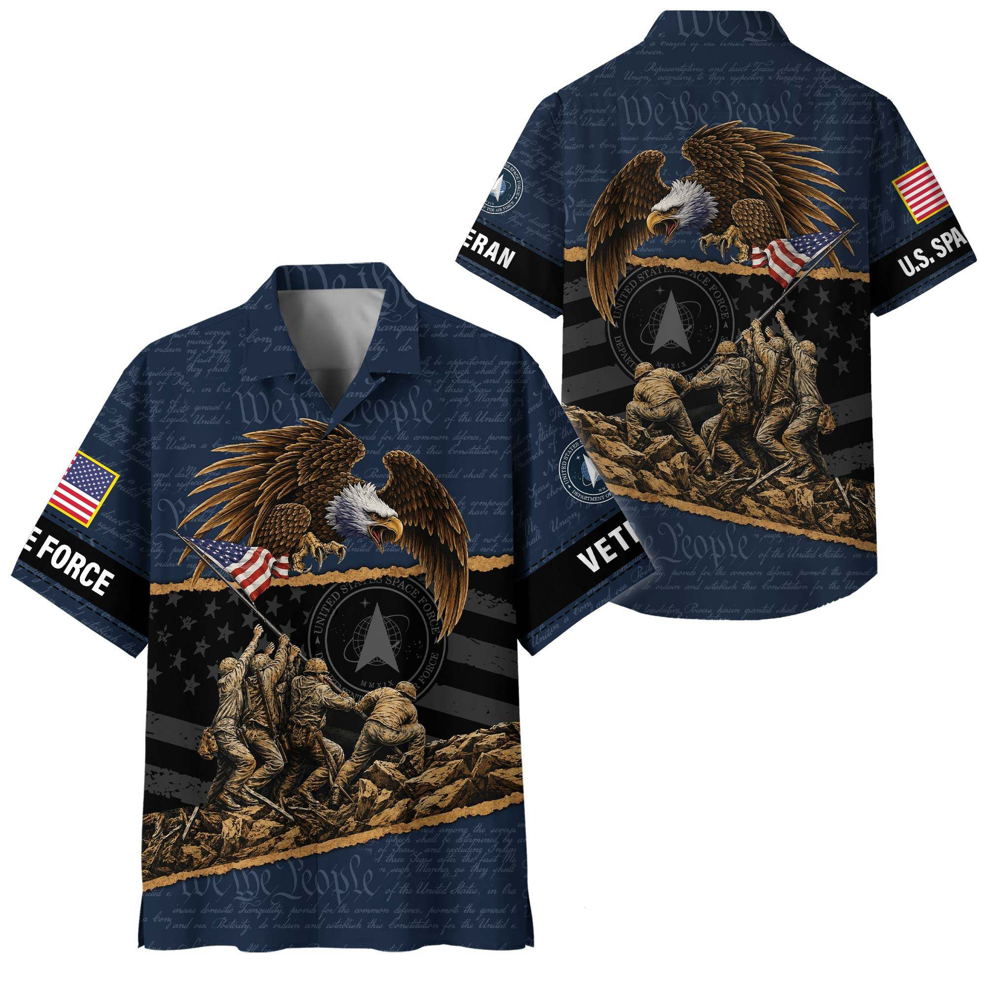 Premium Custom USSP Hawaiian Shirt VPVC400042, Gifts For Space Force Veteran, Gifts For Veterans Day