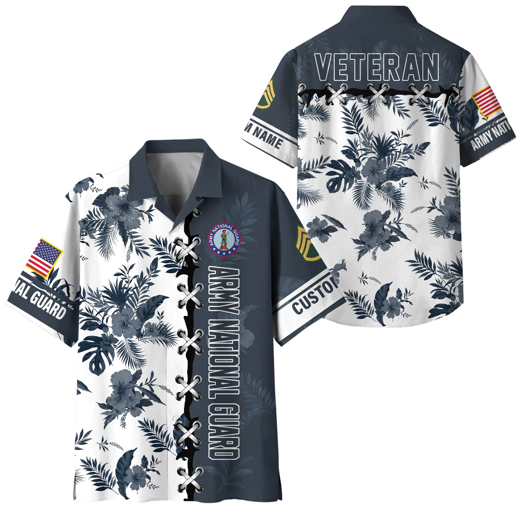 Premium Custom Army National Guard Hawaiian Shirt VPVC408488, Gifts For Army National Guard Veteran, Gifts For Veterans Day