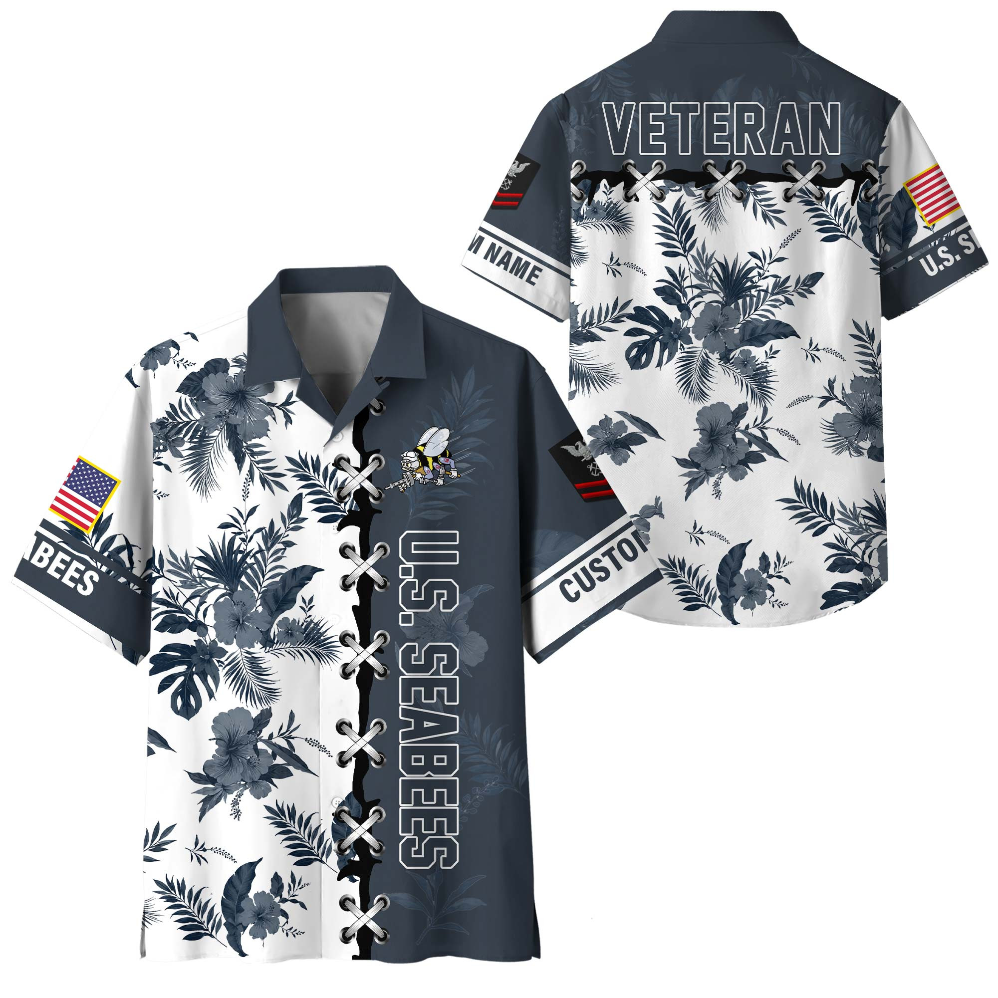 Premium Custom US Seabees Hawaiian Shirt VPVC408489, Gifts For Seabees Veteran, Gifts For Veterans Day