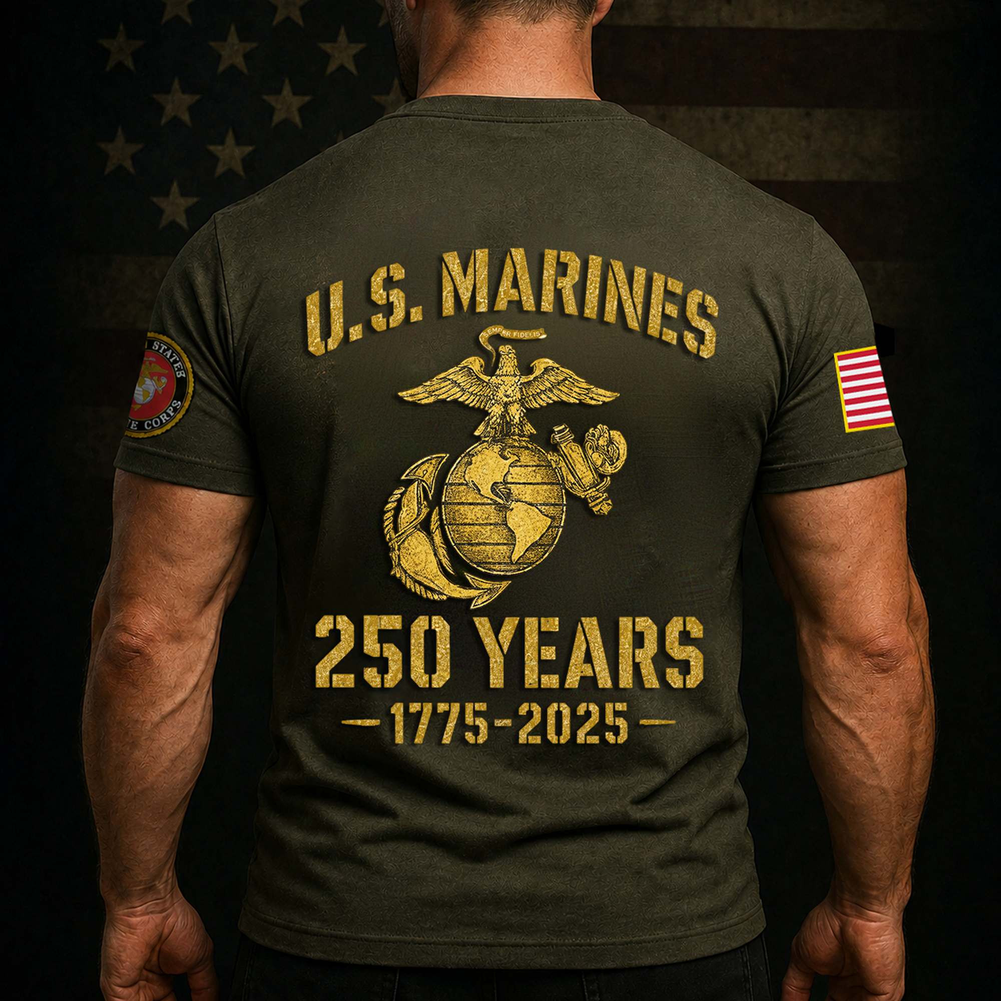 Premium USMC T-Shirt CPVC220610, 250th Anniversary Marine Corps Shirt, Gifts For Marine Veteran, Gifts For Father’s Day, Veterans Day