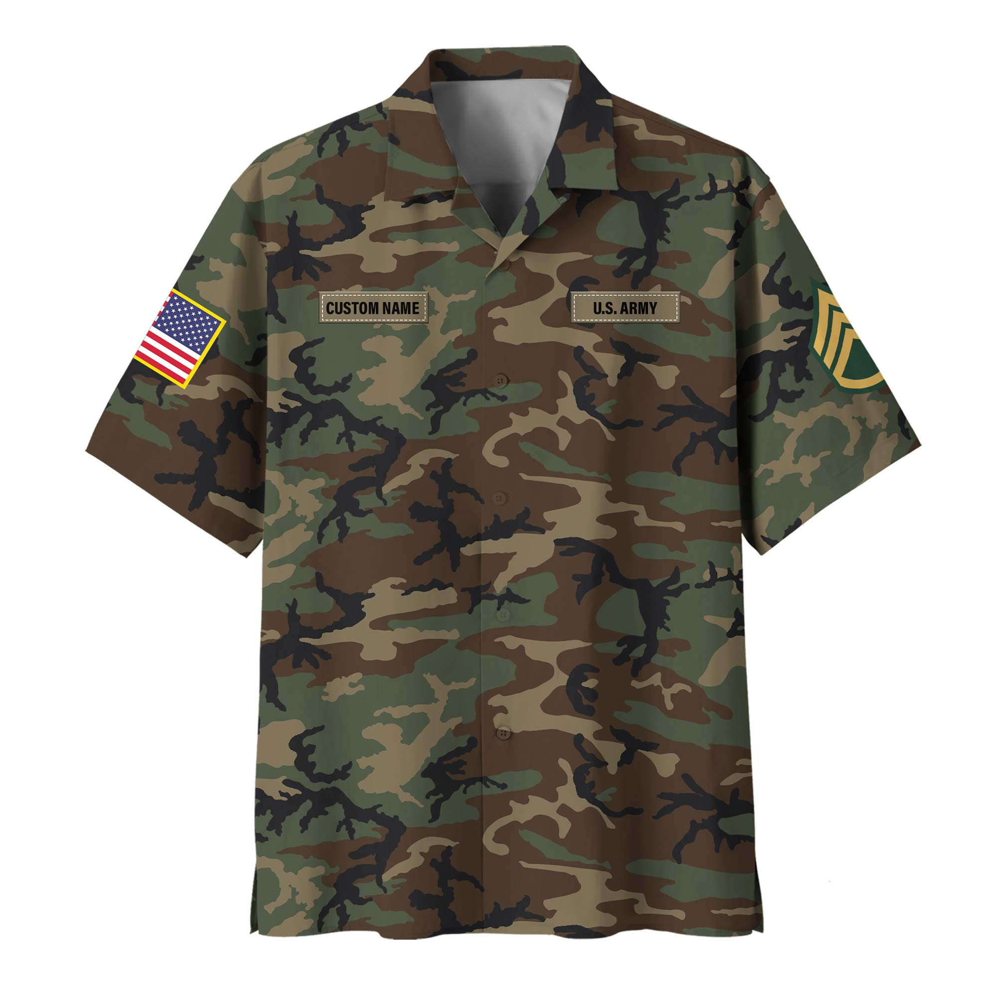 Premium Custom US Army Hawaiian Shirt VPVC408501, Gifts For Army Veteran, Gifts For Veterans Day