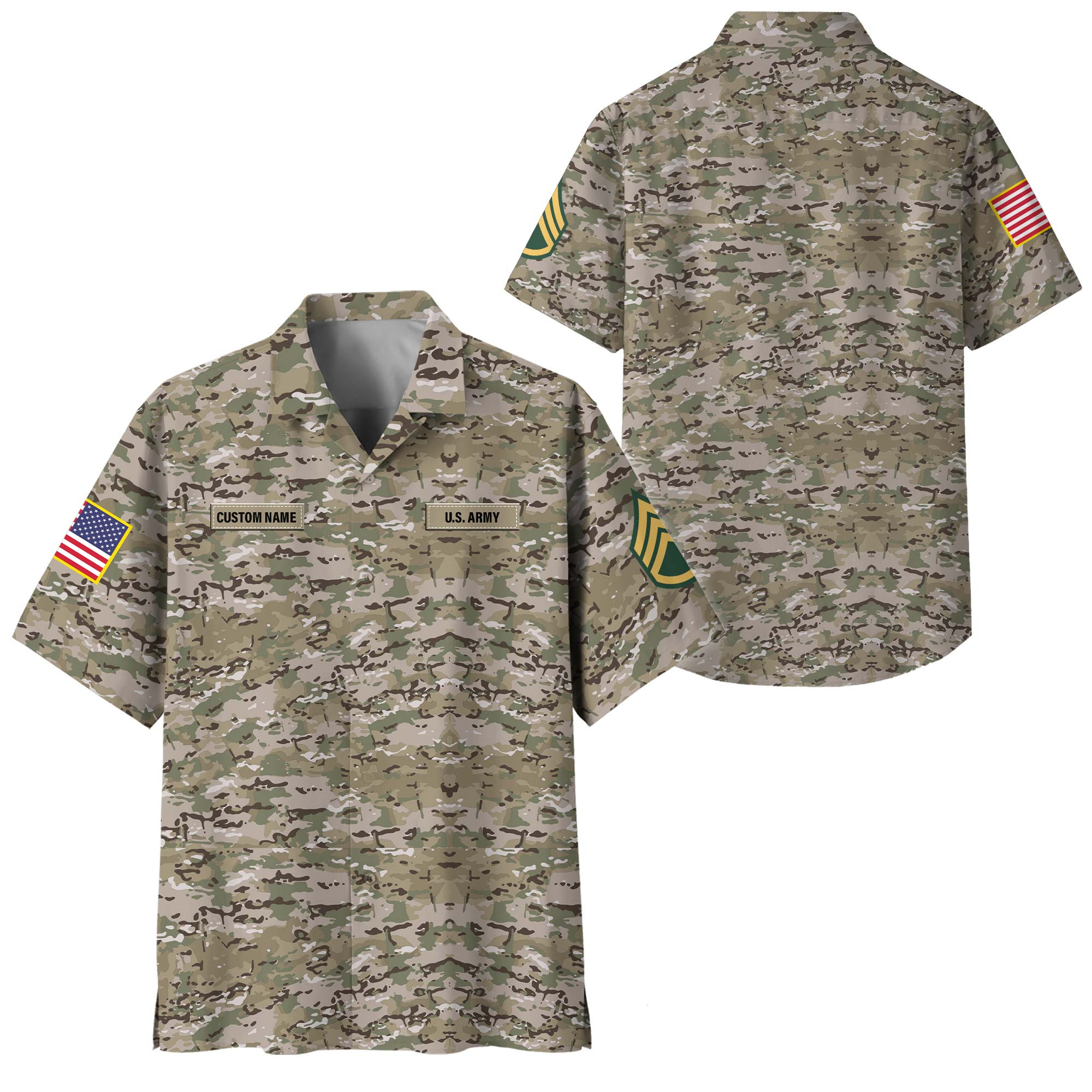 Premium Custom US Army Hawaiian Shirt VPVC408507, Gifts For Army Veteran, Gifts For Veterans Day