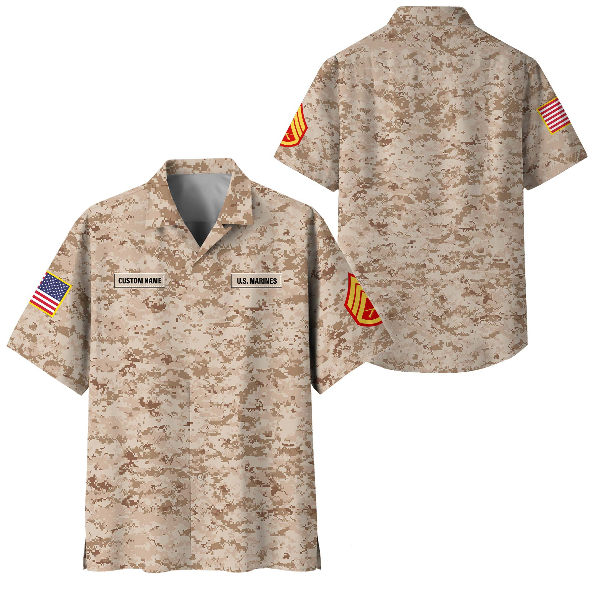 Premium Custom USMC Hawaiian Shirt VPVC400043, Gifts For Marine Veteran, Gifts For Veterans Day