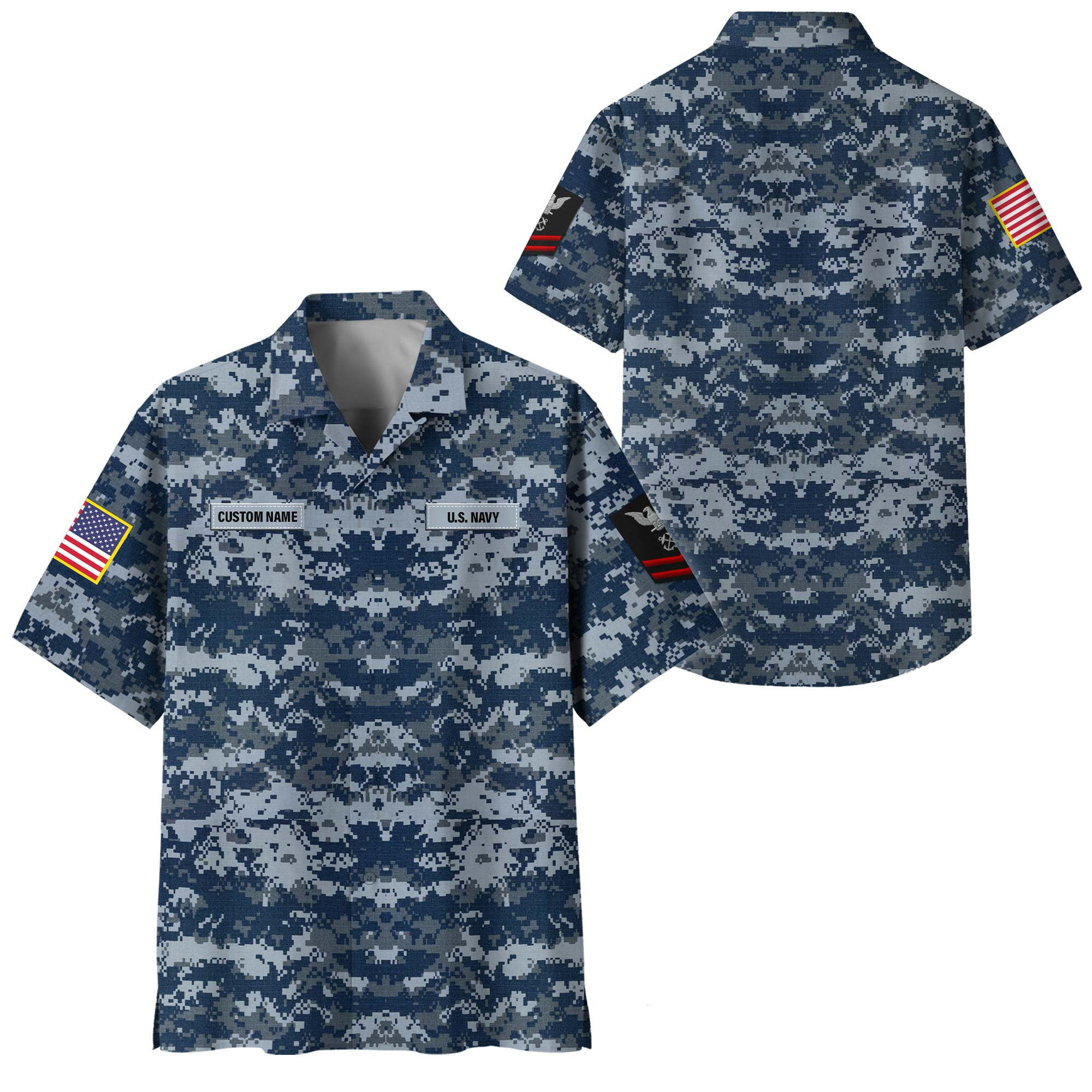 Premium Custom US Navy Hawaiian Shirt VPVC400045, Gifts For Navy Veteran, Gifts For Veterans Day