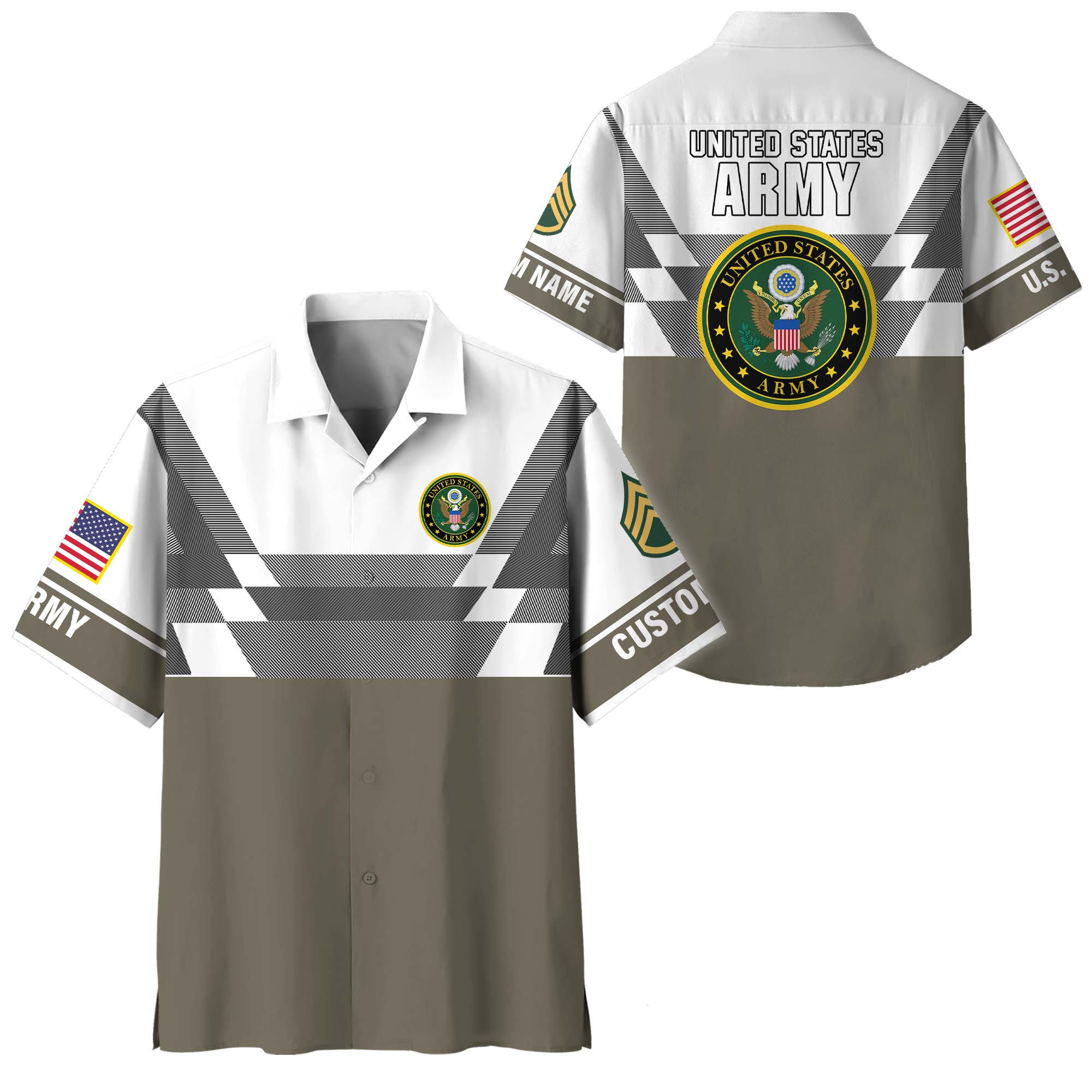 Premium Custom US Army Hawaiian Shirt VPVC408521, Gifts For Army Veteran, Gifts For Veterans Day