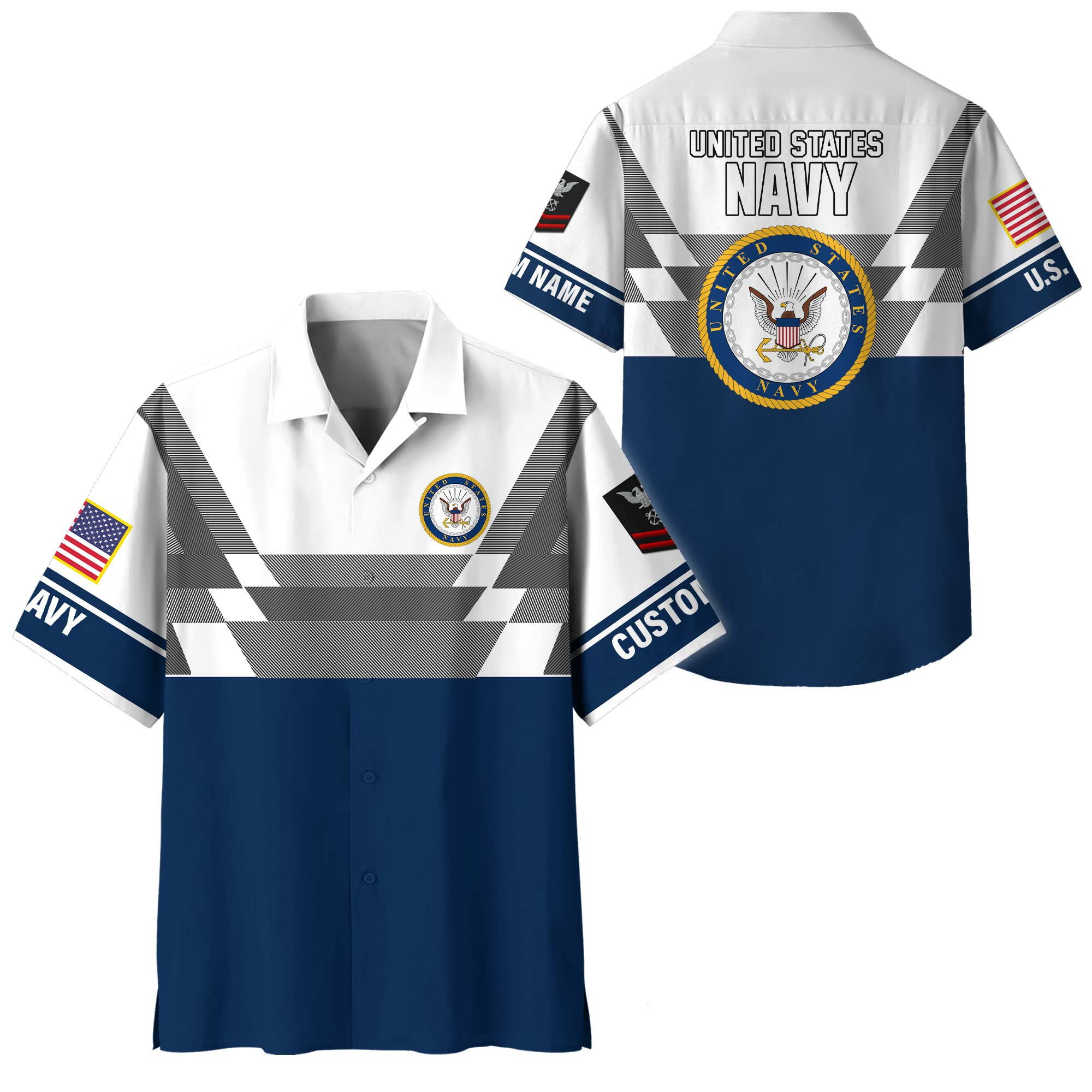 Premium Custom US Navy Hawaiian Shirt VPVC408522, Gifts For Navy Veteran, Gifts For Veterans Day