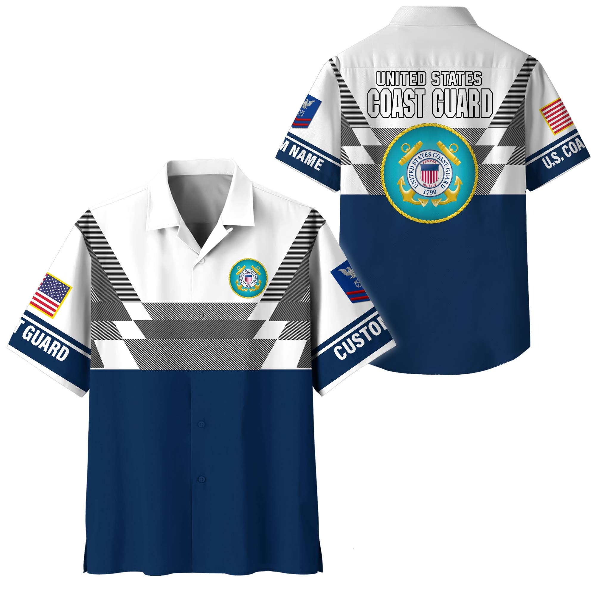 Premium Custom USCG Hawaiian Shirt VPVC408525, Gifts For Coast Guard Veteran, Gifts For Veterans Day