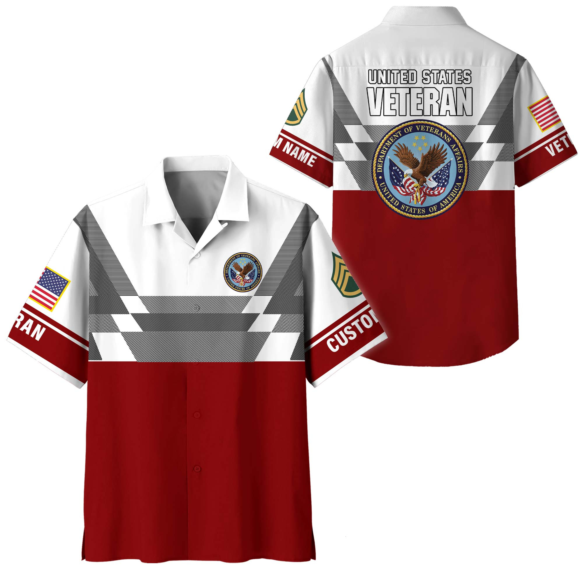 Premium Custom US Veteran Hawaiian Shirt VPVC408527, Gifts For US Veteran, Gifts For Veterans Day