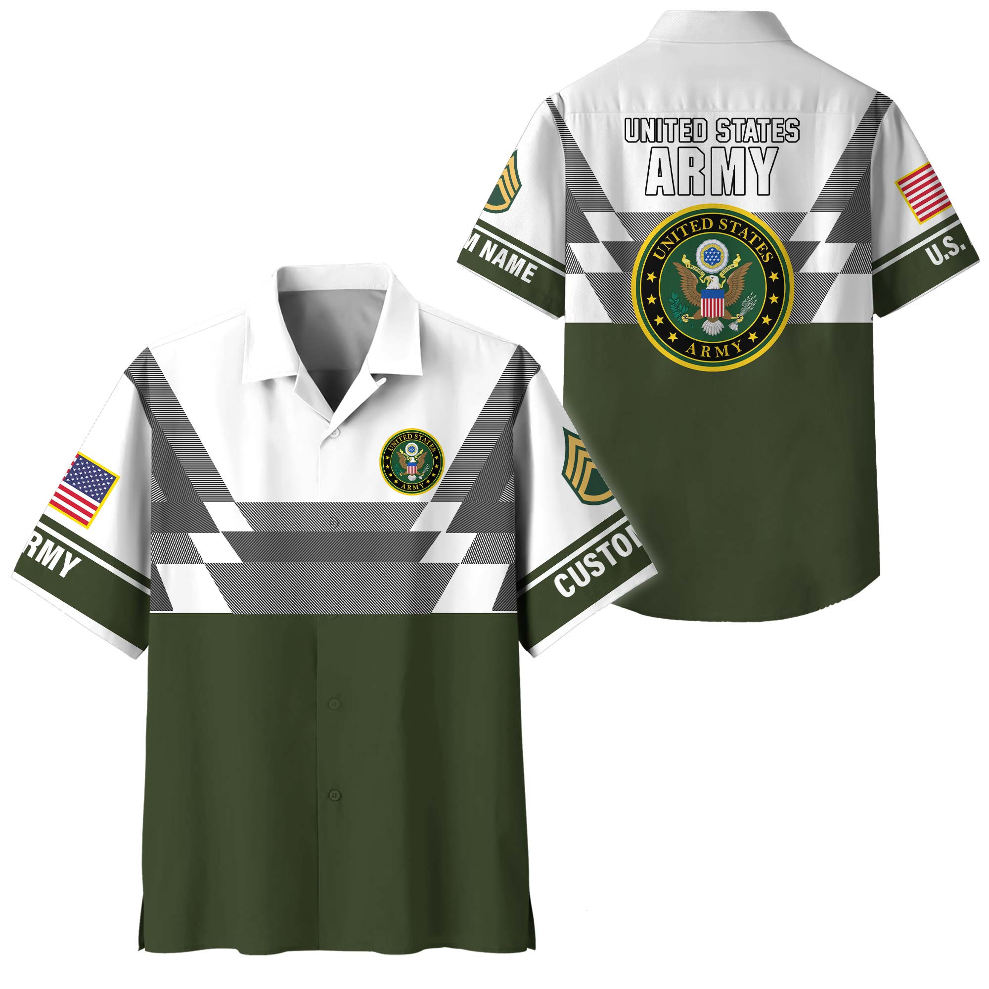 Premium Custom US Army Hawaiian Shirt VPVC400050, Gifts For Army Veteran, Gifts For Veterans Day