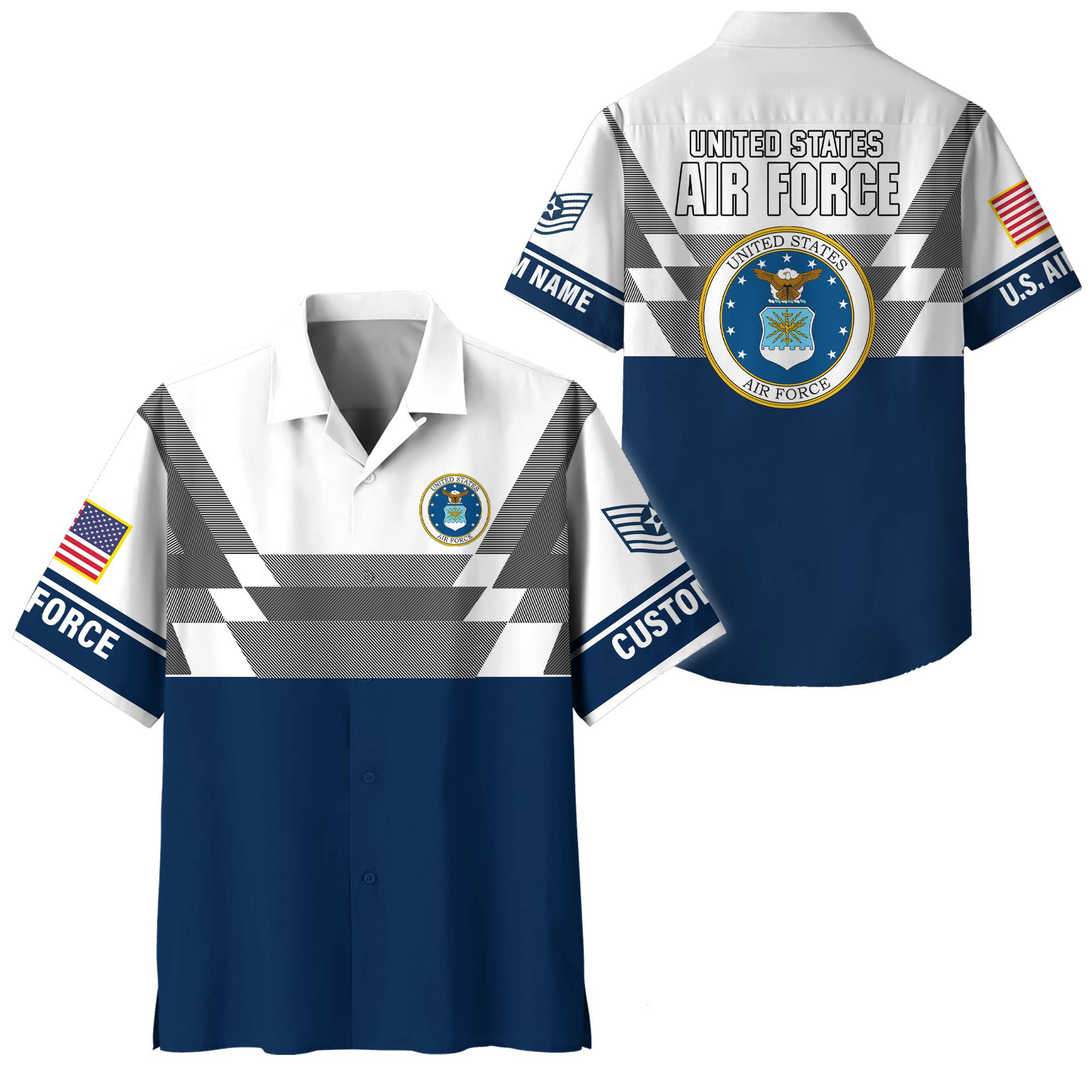 Premium Custom USAF Hawaiian Shirt VPVC400052, Gifts For Air Force Veteran, Gifts For Veterans Day