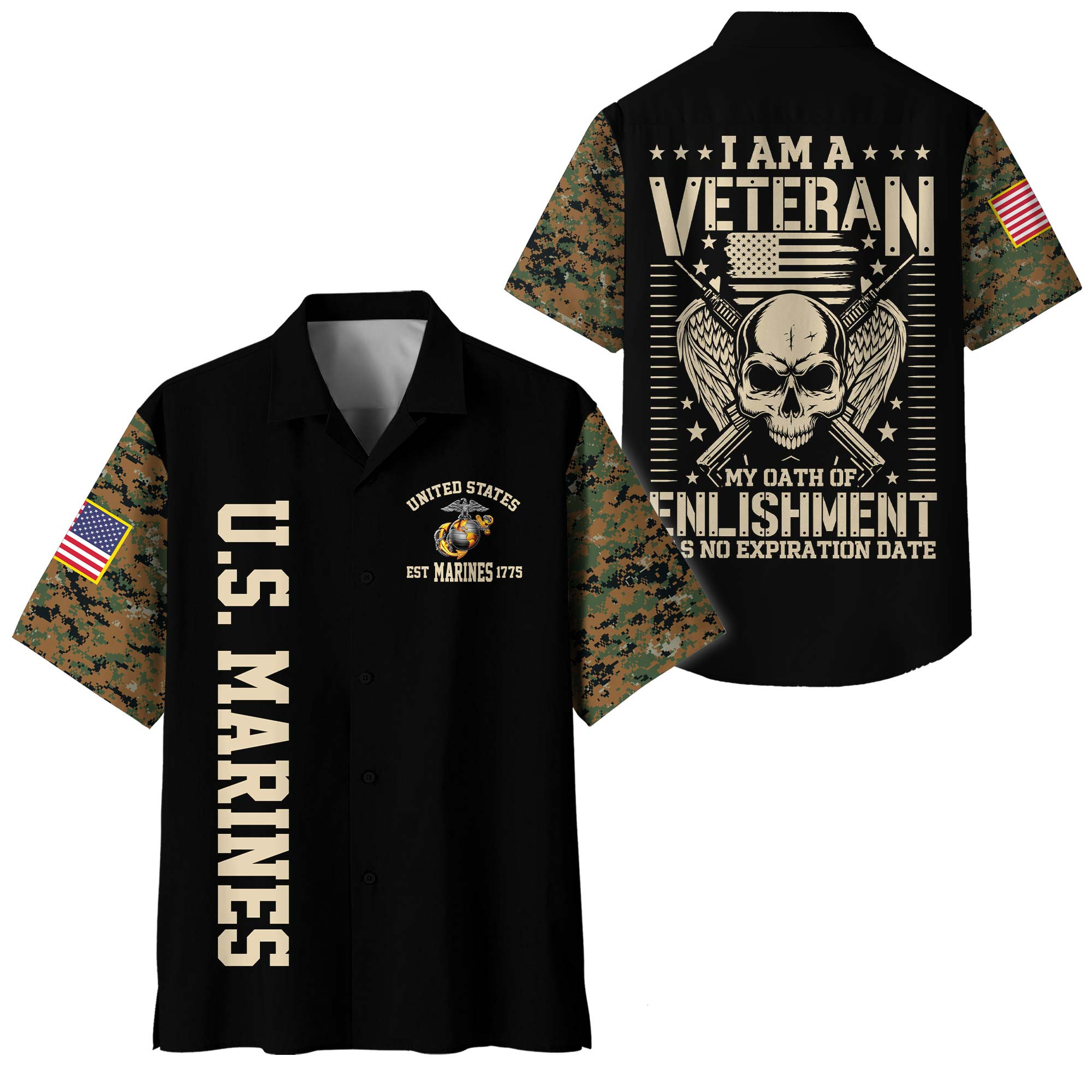 Premium USMC Hawaiian Shirt VPVC408553, Gifts For Marine Veteran, Gifts For Veterans Day