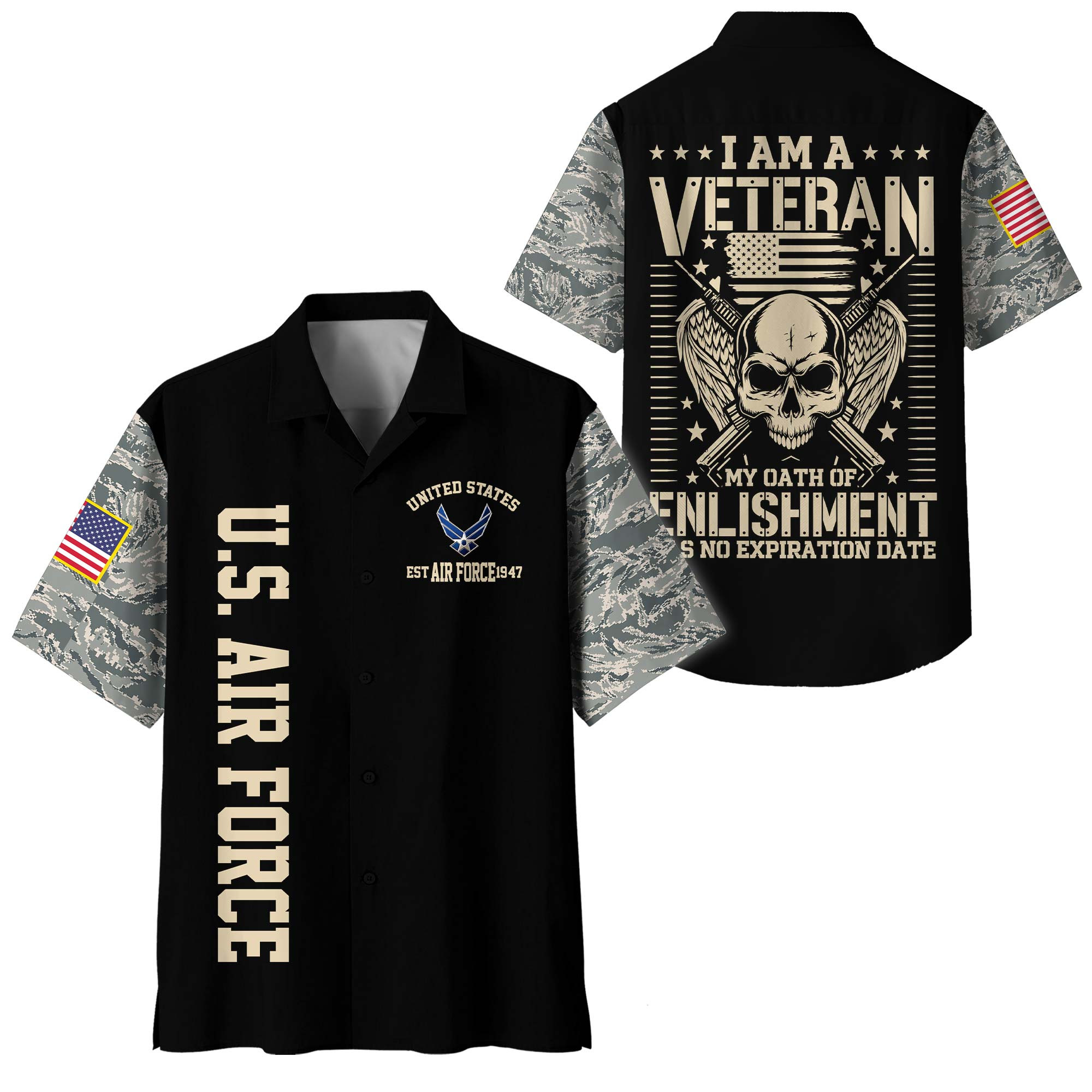 Premium USAF Hawaiian Shirt VPVC408554, Gifts For Air Force Veteran, Gifts For Veterans Day