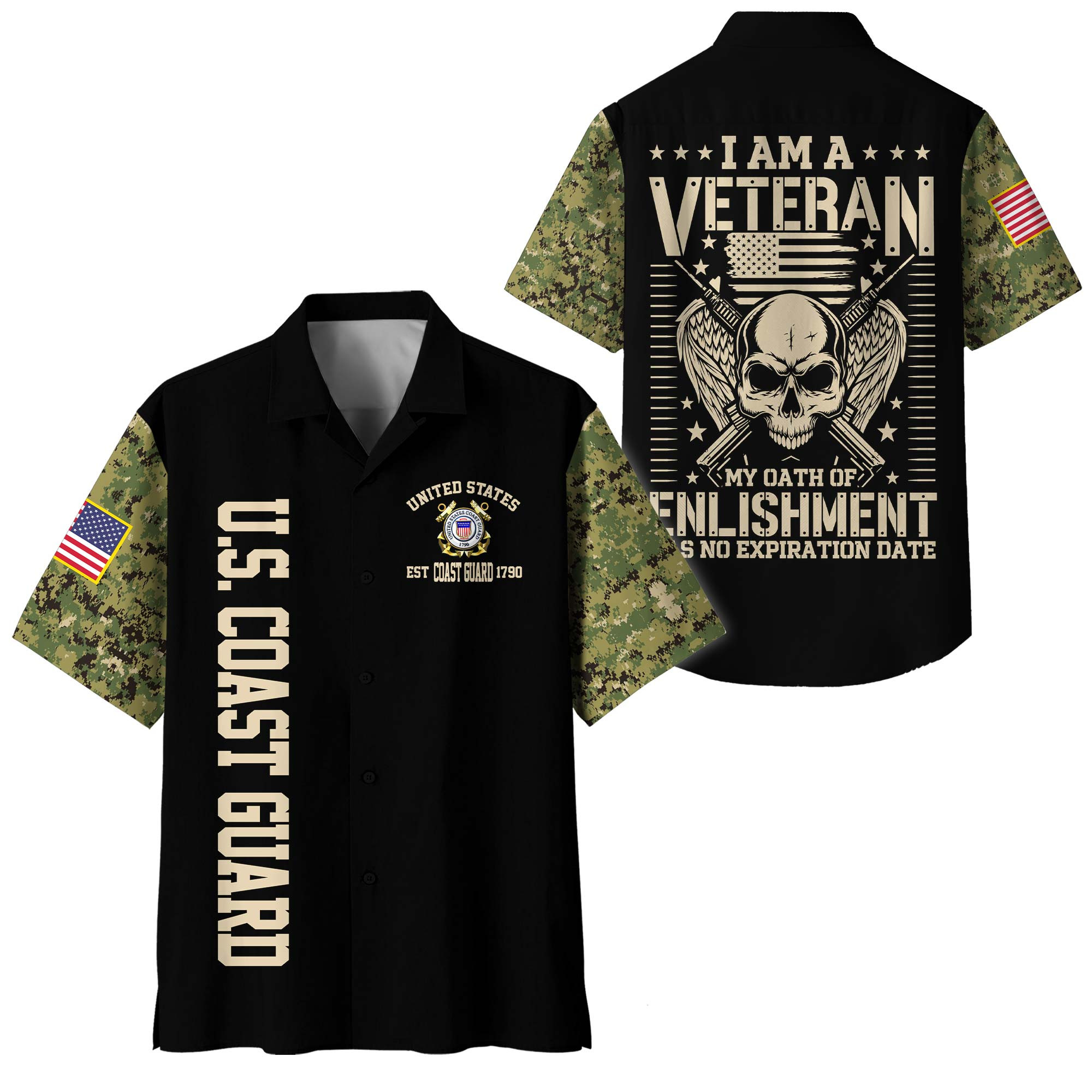 Premium USCG Hawaiian Shirt VPVC408555, Gifts For Coast Guard Veteran, Gifts For Veterans Day