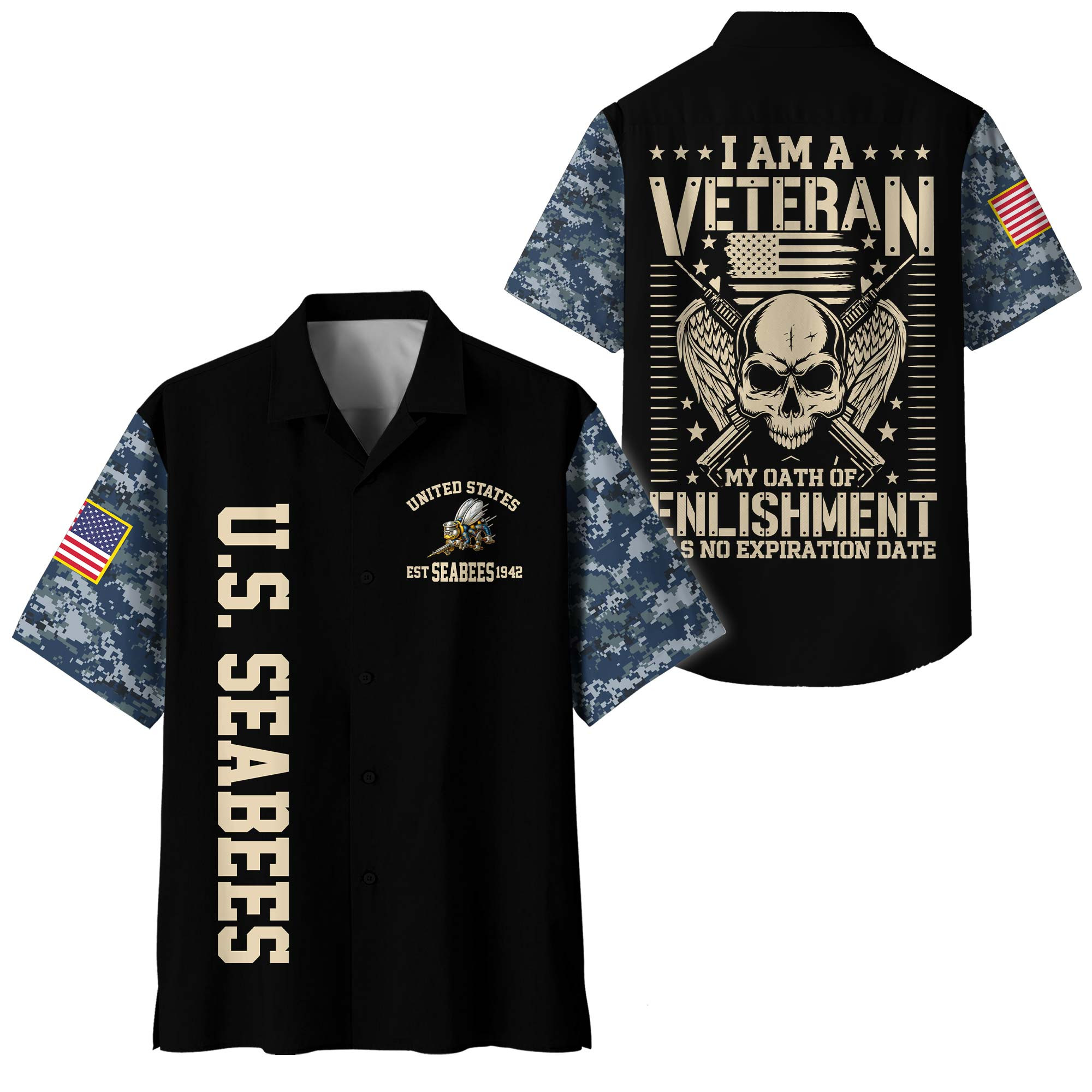 Premium US Seabees Hawaiian Shirt VPVC408559, Gifts For Seabees Veteran, Gifts For Veterans Day