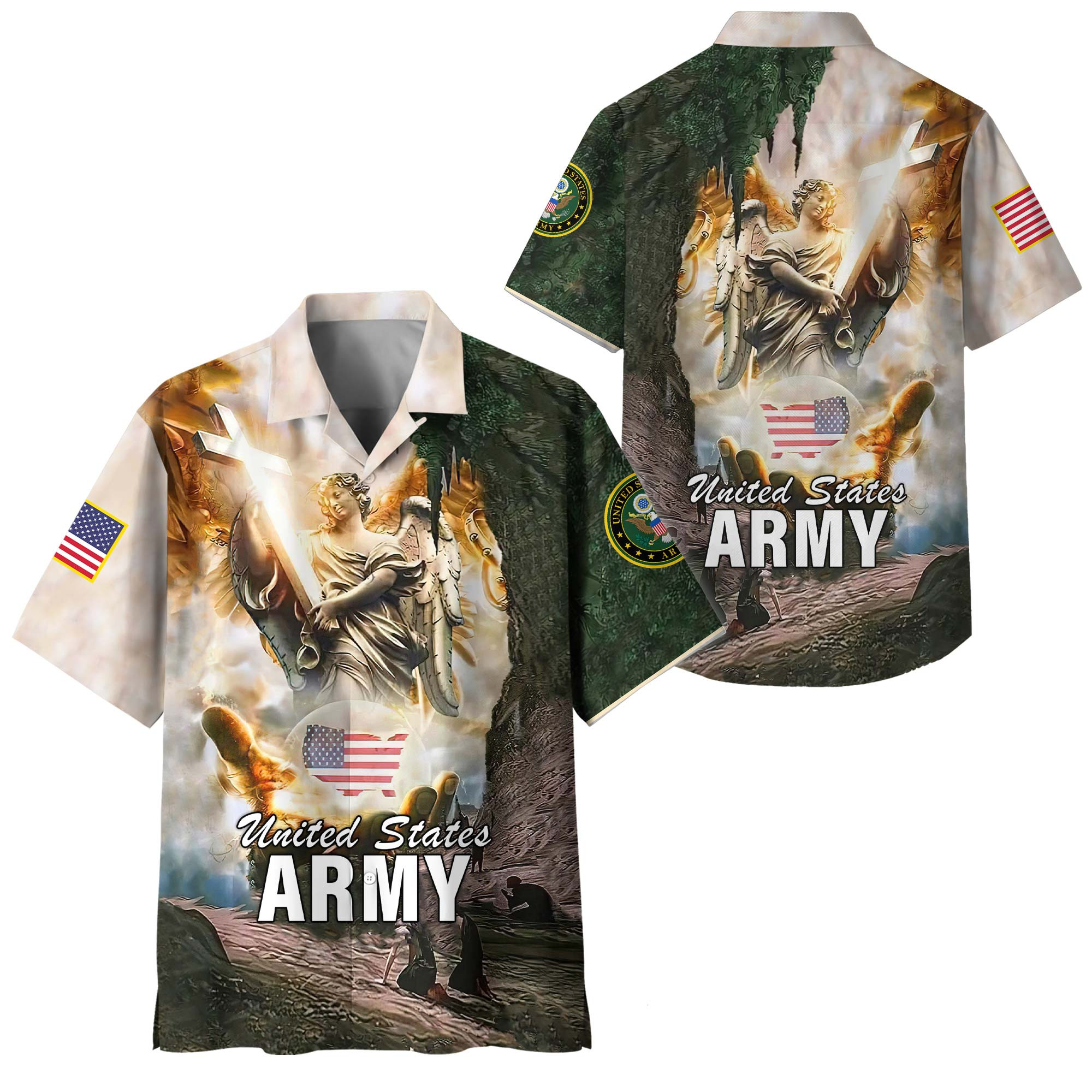 Premium US Army Hawaiian Shirt VPVC408591, Gifts For Army Veteran, Gifts For Veterans Day
