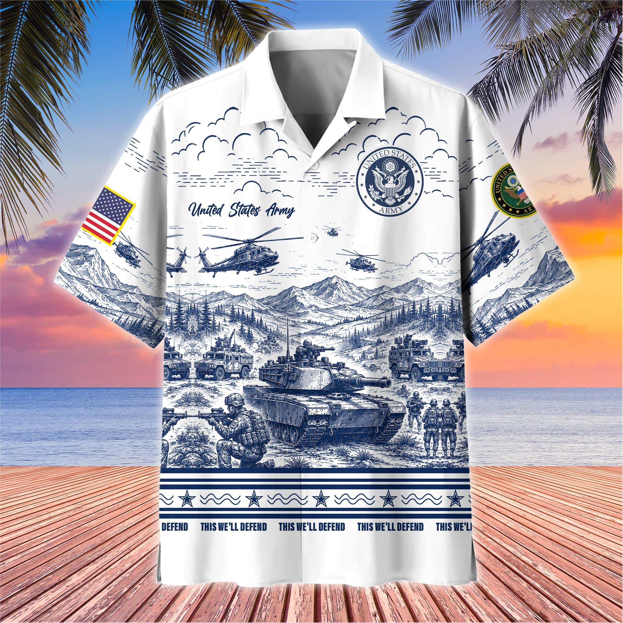 Premium US Veterans Hawaiian Shirt ATTN190621, Gifts For US Veterans, Gifts For Father’s Day, Veterans Day