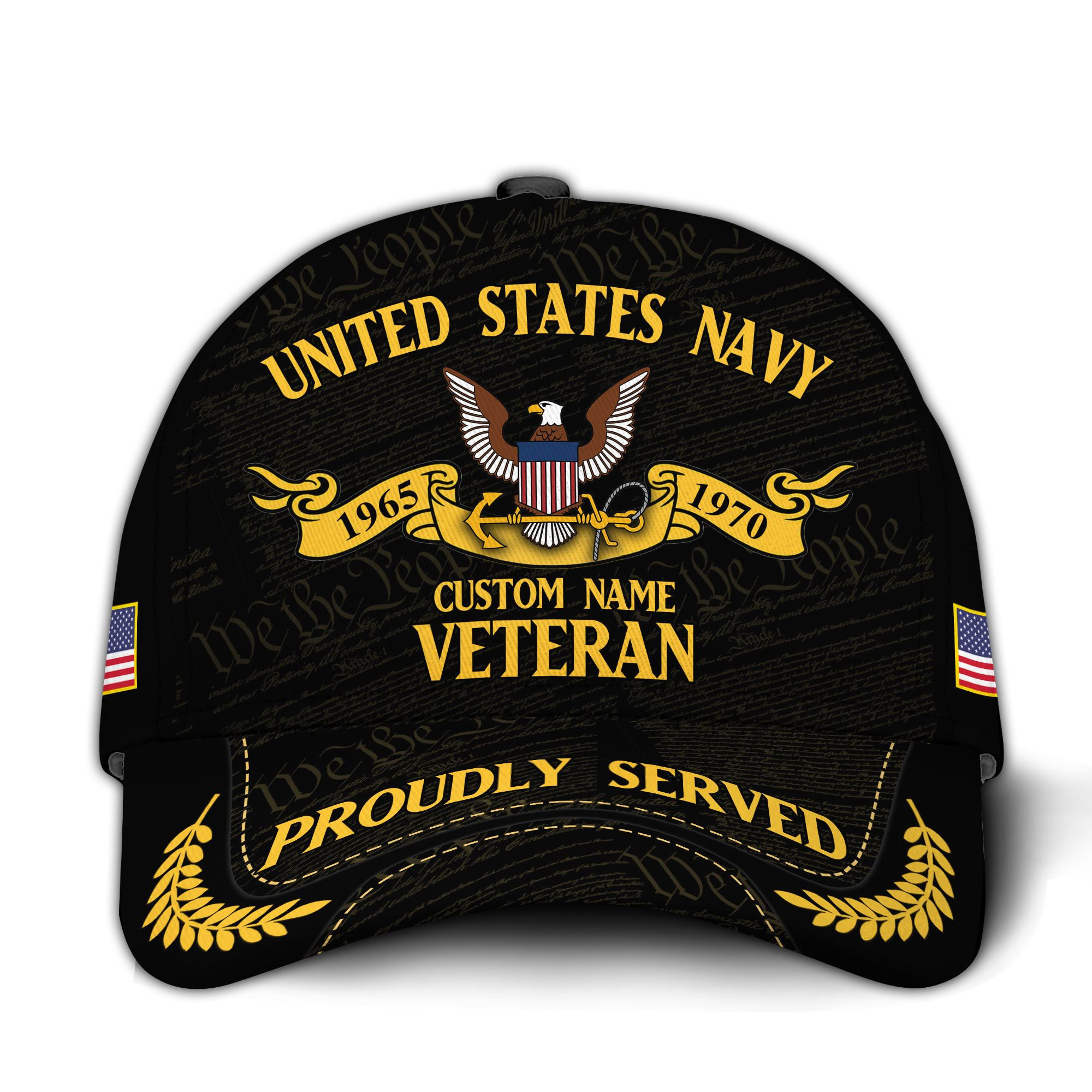 Premium Custom US Navy Veteran Hat VPVC020652, Cap For Navy Veterans, Gifts For Veterans Day, Father’s Day