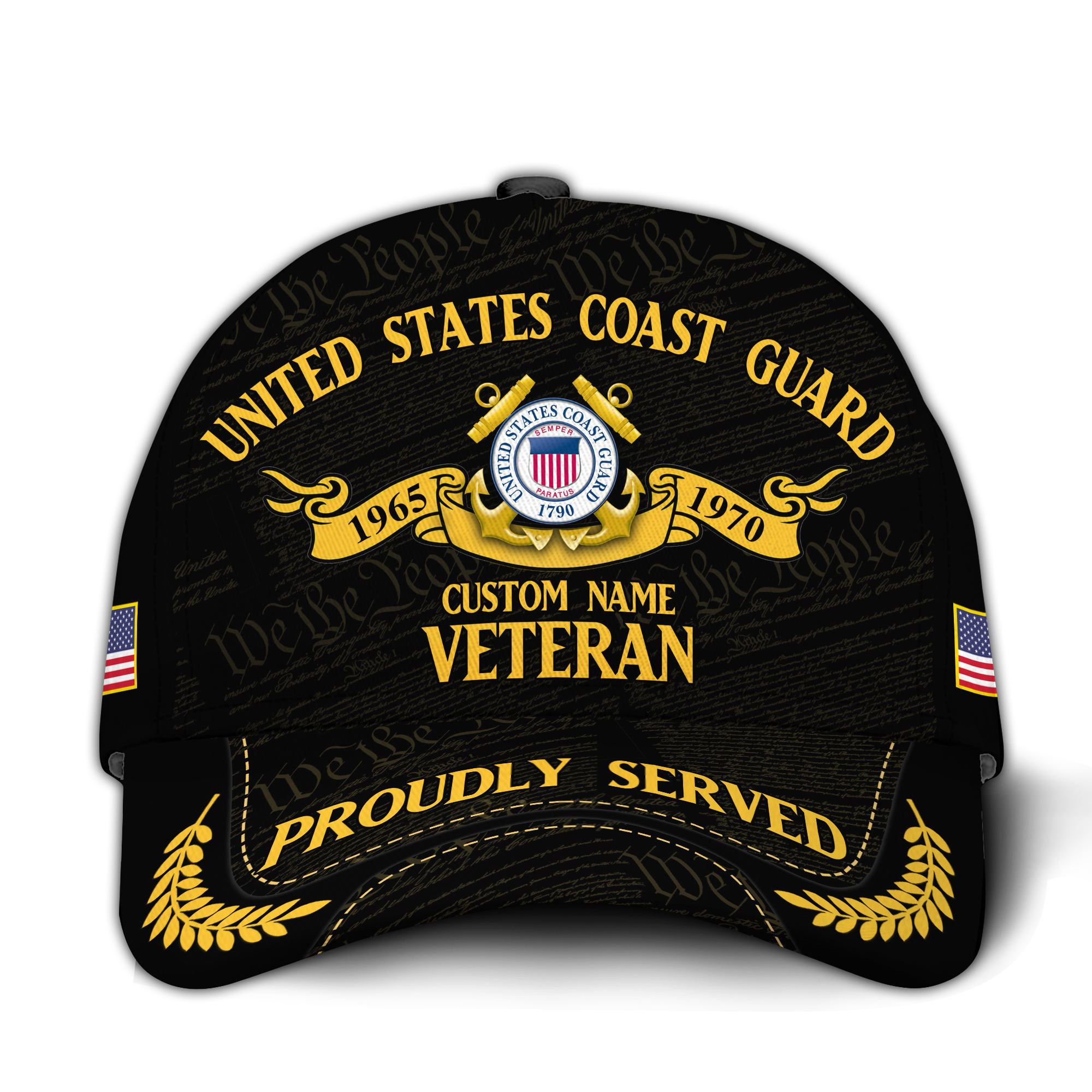 Premium Custom USCG Veteran Hat VPVC020655, Cap For Coast Guard Veterans, Gifts For Veterans Day, Father’s Day