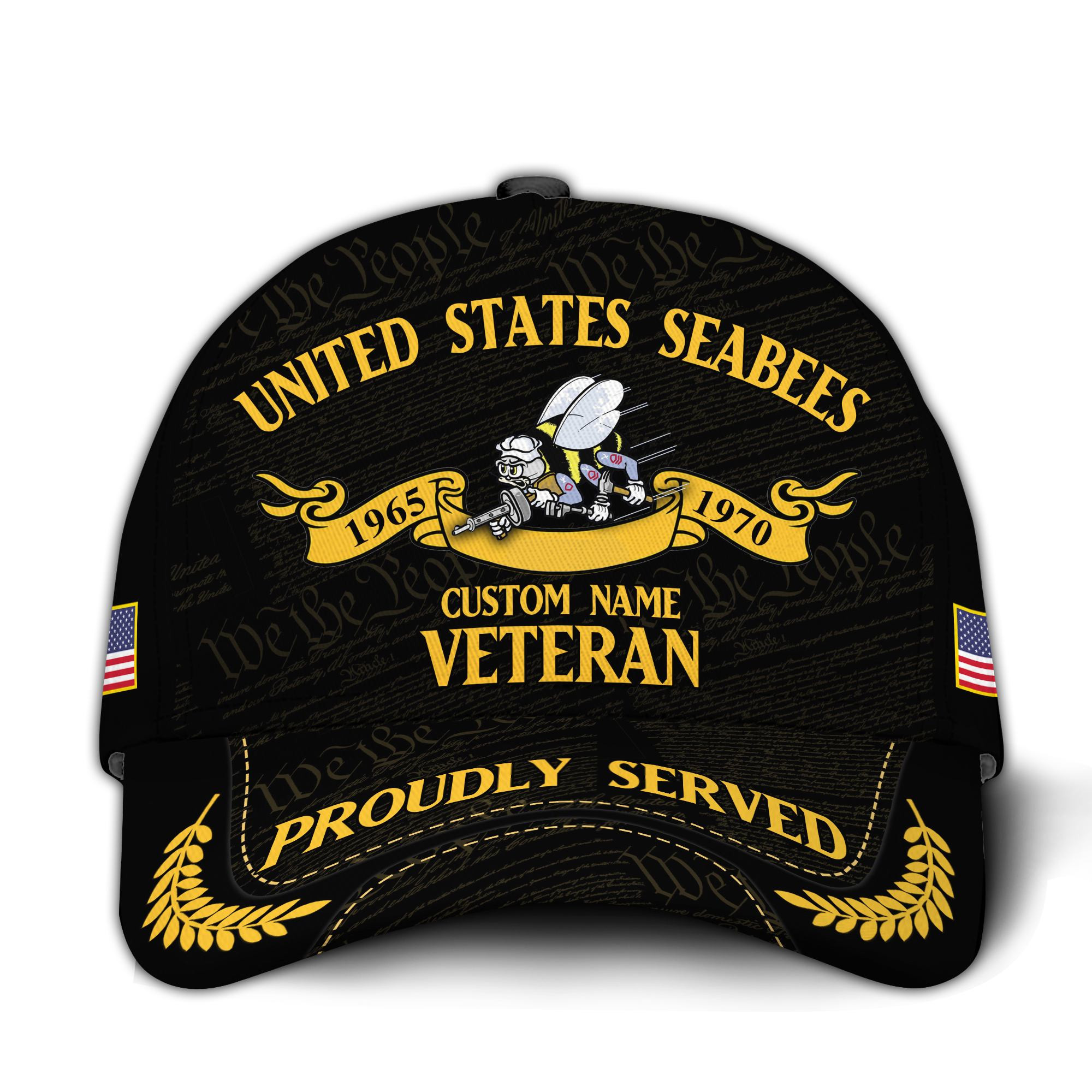 Premium Custom US Seabees Veteran Hat VPVC020659, Cap For Seabees Veteran, Gifts For Veterans Day, Father’s Day