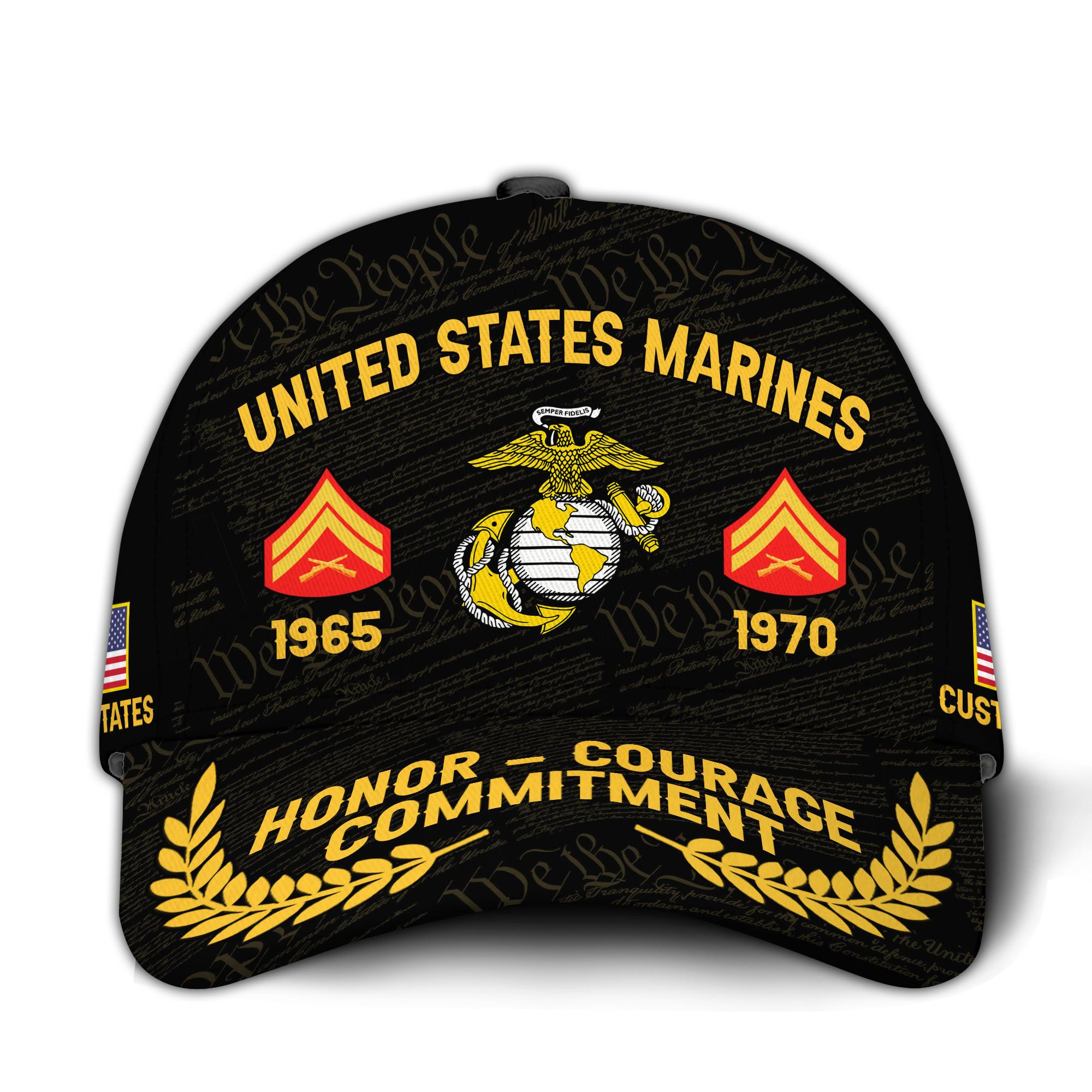 Premium Custom USMC Veteran Hat VPVC020673, Cap For Marine Veterans, Gifts For Veterans Day, Father’s Day