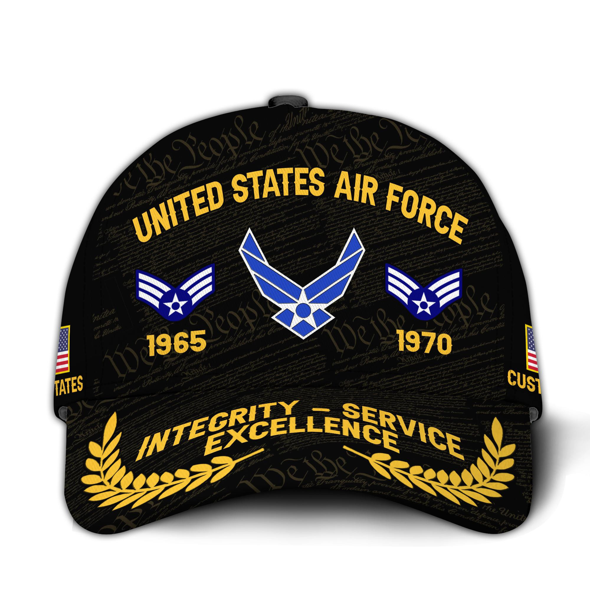 Premium Custom USAF Veteran Hat VPVC020674, Cap For Air Force Veterans, Gifts For Veterans Day, Father’s Day