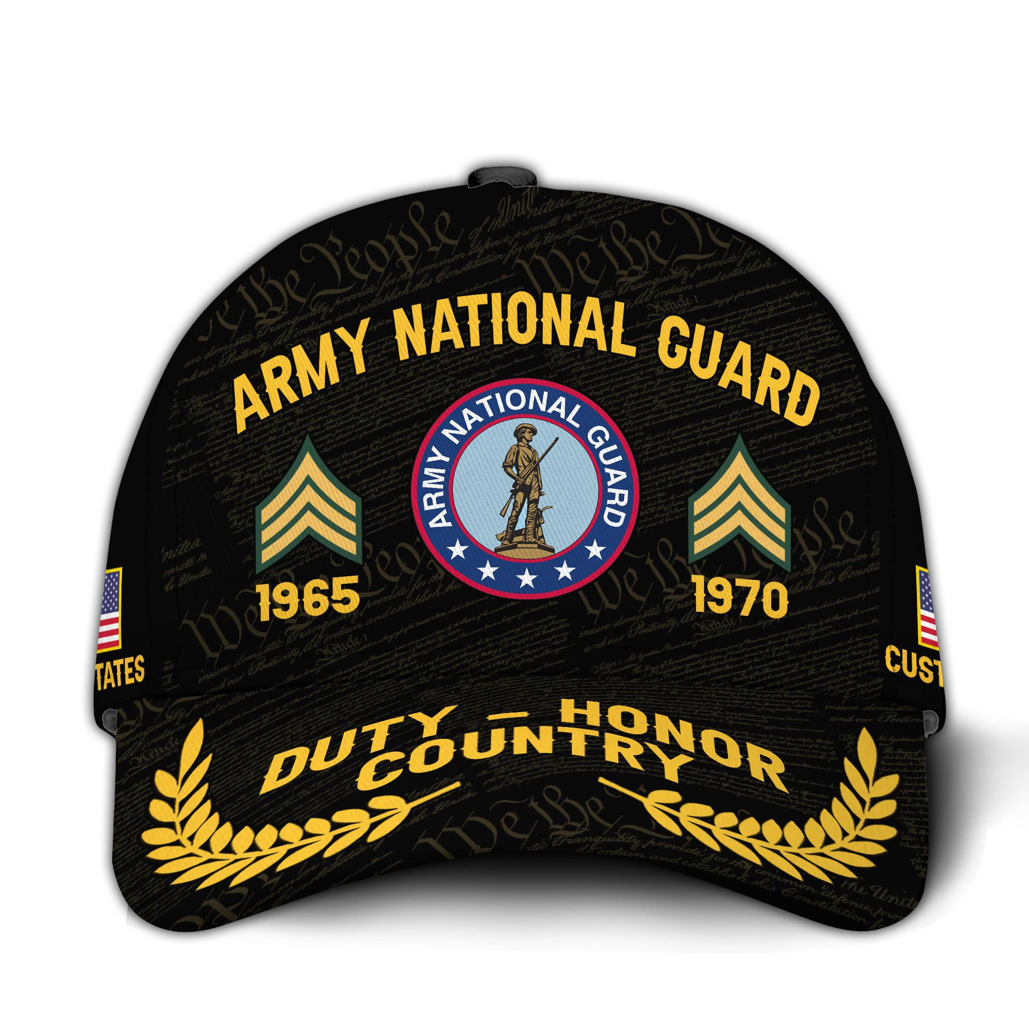 Premium Custom Army National Guard Veteran Hat VPVC020678, Cap For Army National Guard Veteran, Gifts For Veterans Day, Father’s Day