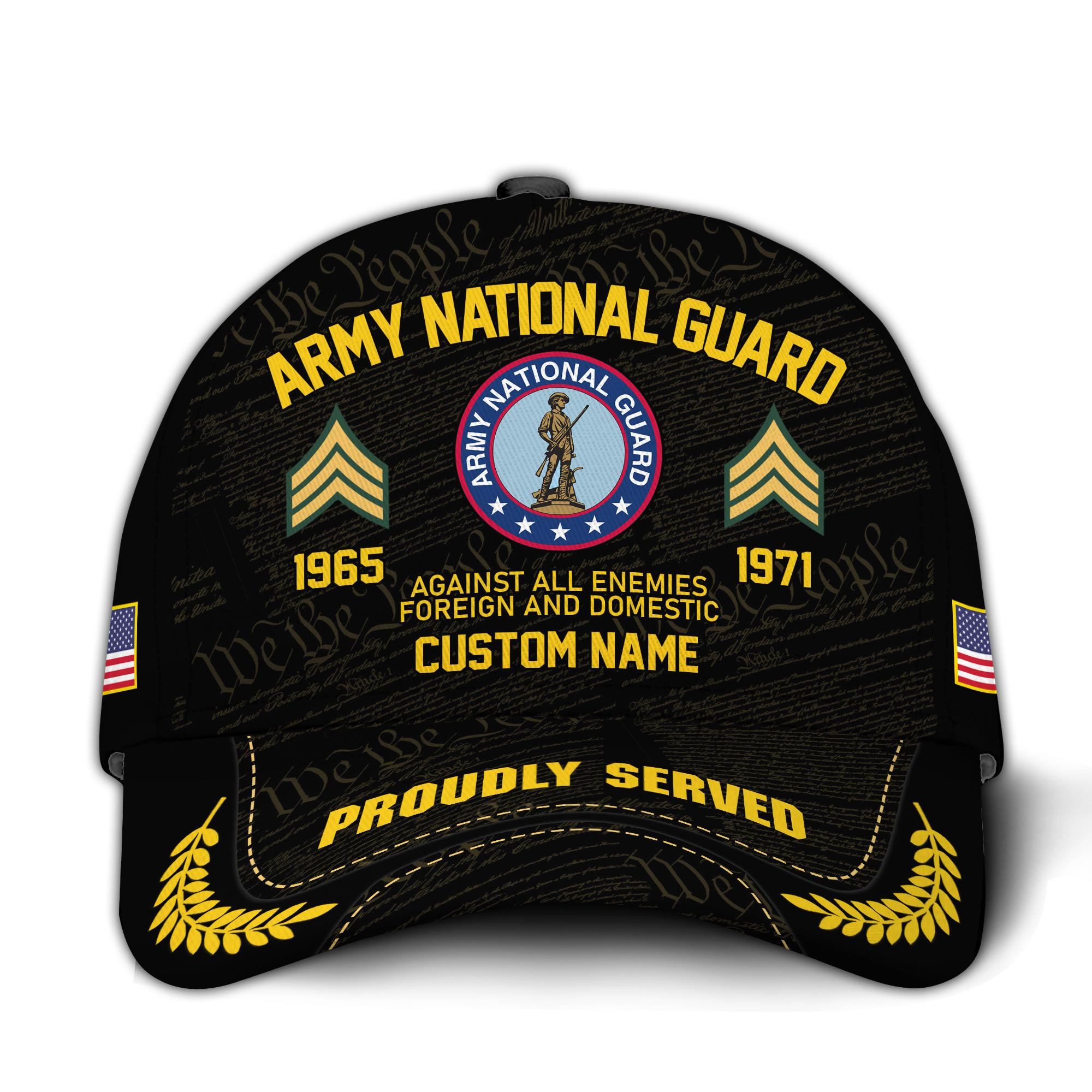 Premium Custom Army National Guard Veteran Hat VPVC020688, Cap For Army National Guard Veteran, Gifts For Veterans Day, Father’s Day