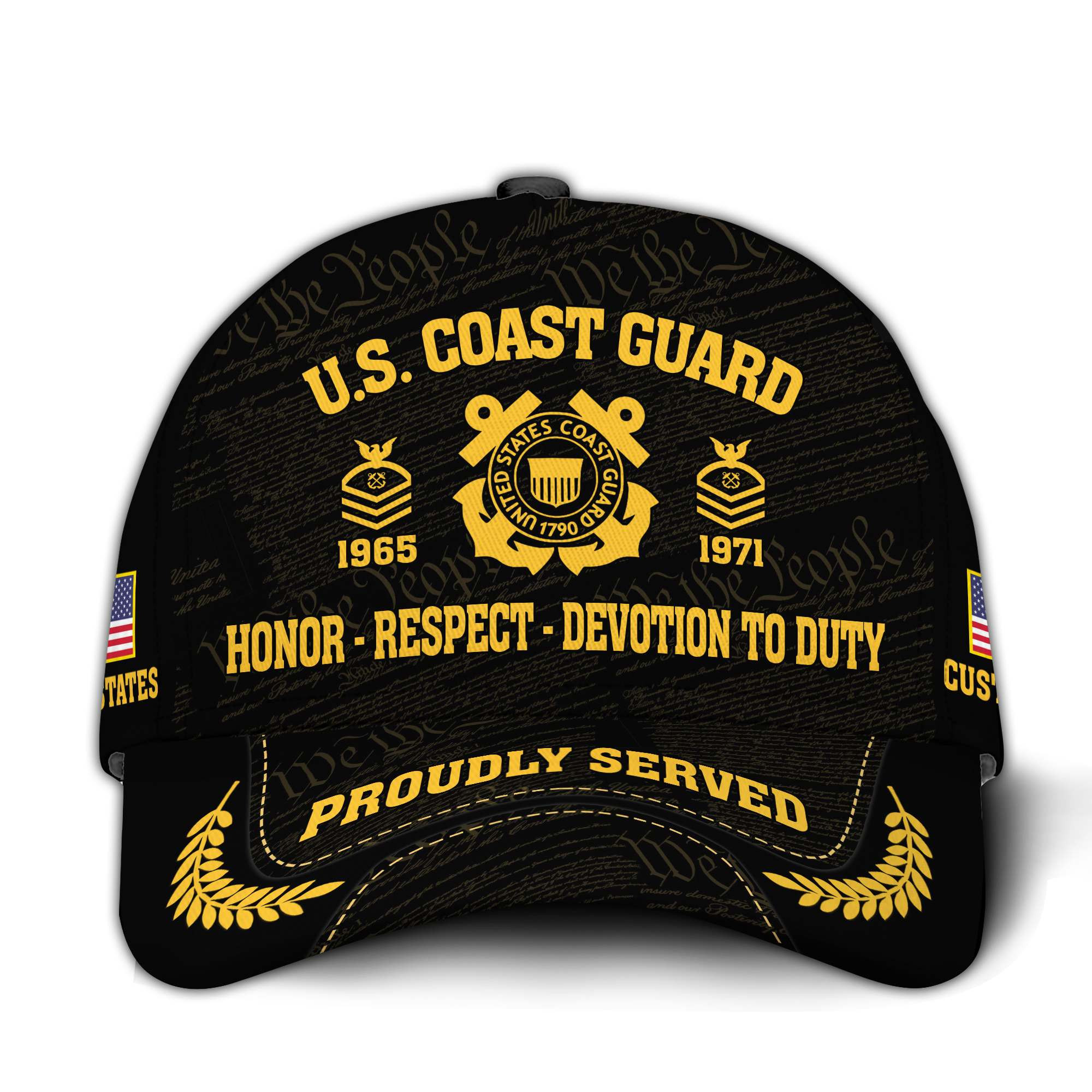 Premium Custom USCG Veteran Hat VPVC020695, Cap For Coast Guard Veterans, Gifts For Veterans Day, Father’s Day