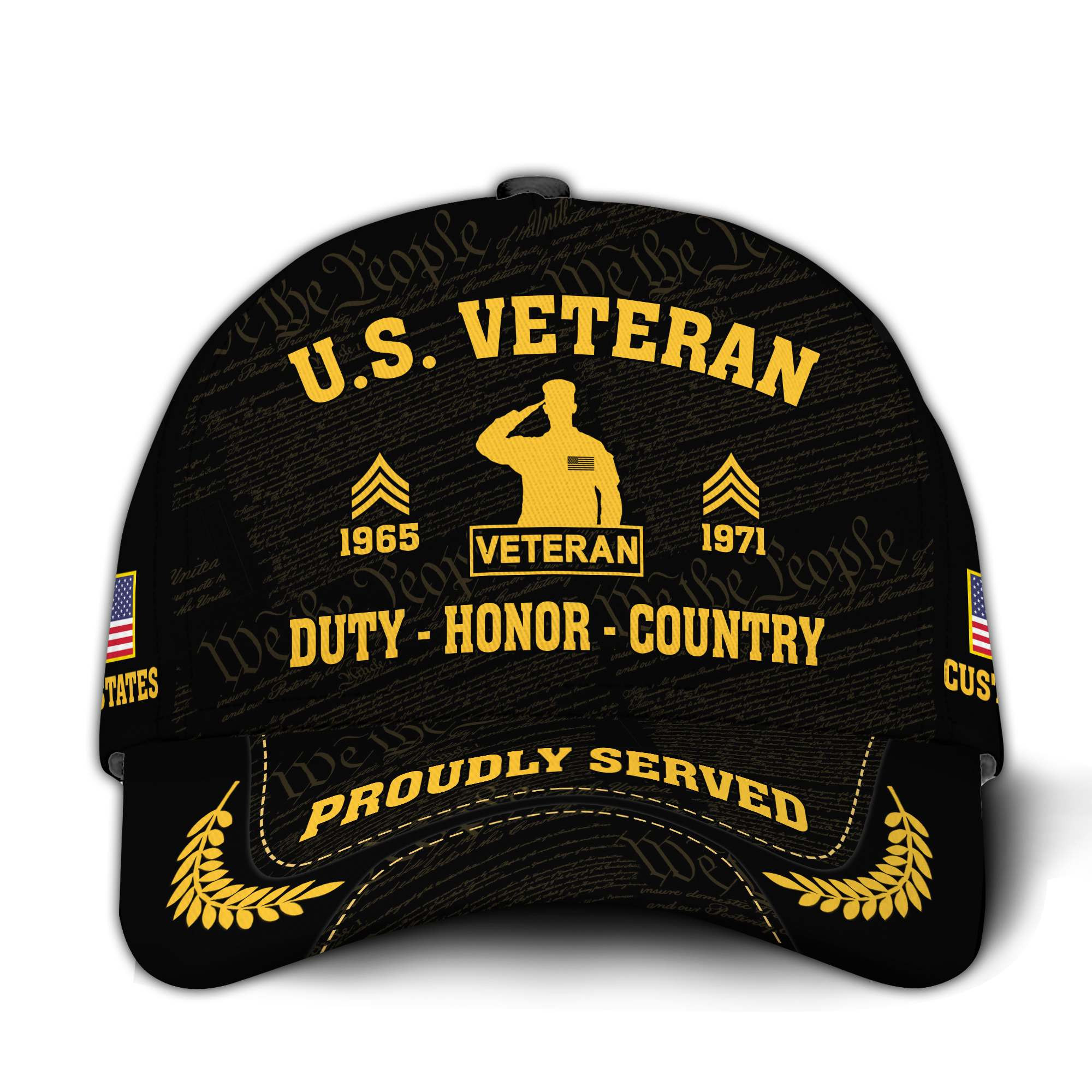 Premium Custom US Veteran Hat VPVC020697, Cap For US Veterans, Gifts For Veterans Day, Father’s Day