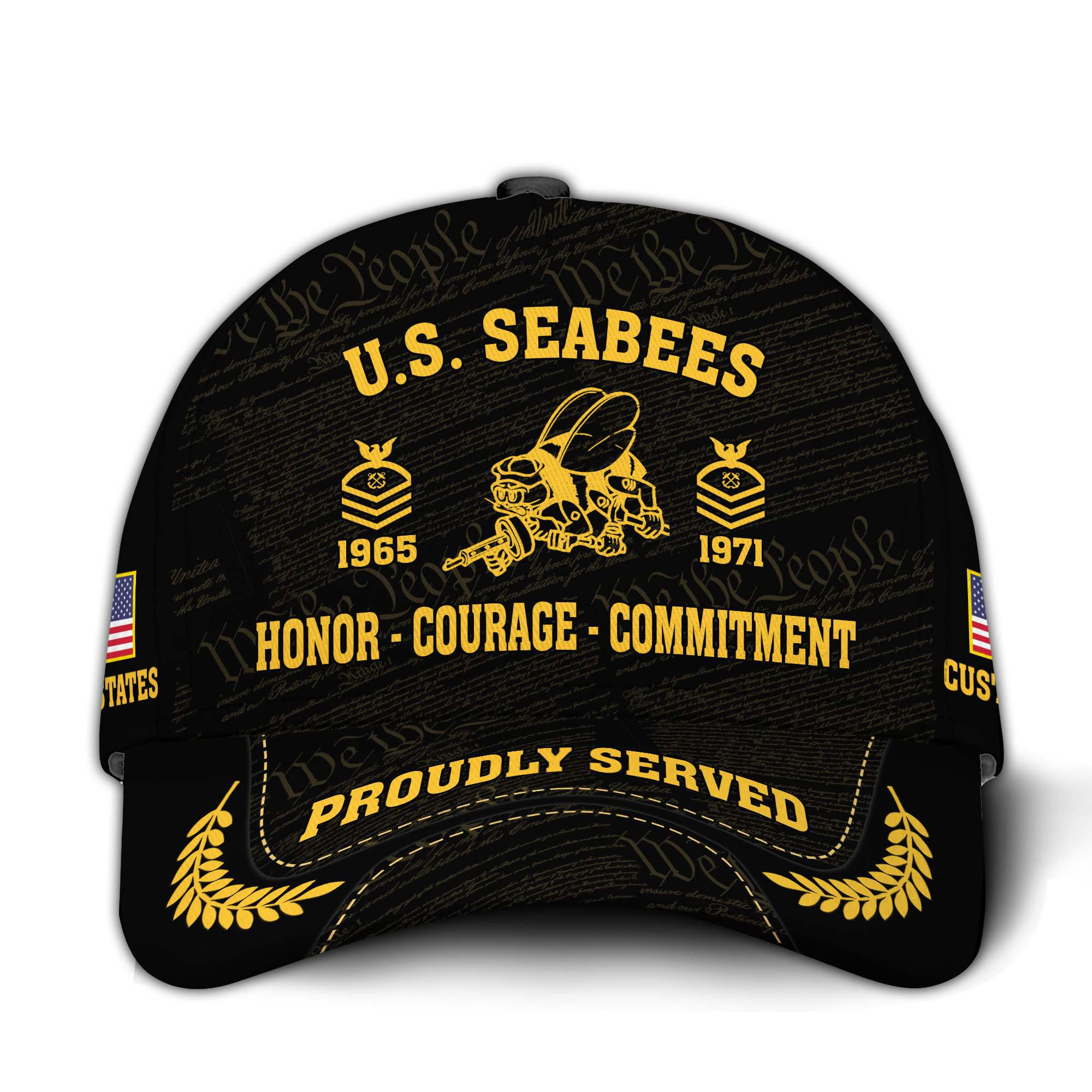 Premium Custom US Seabees Veteran Hat VPVC020699, Cap For Seabees Veteran, Gifts For Veterans Day, Father’s Day