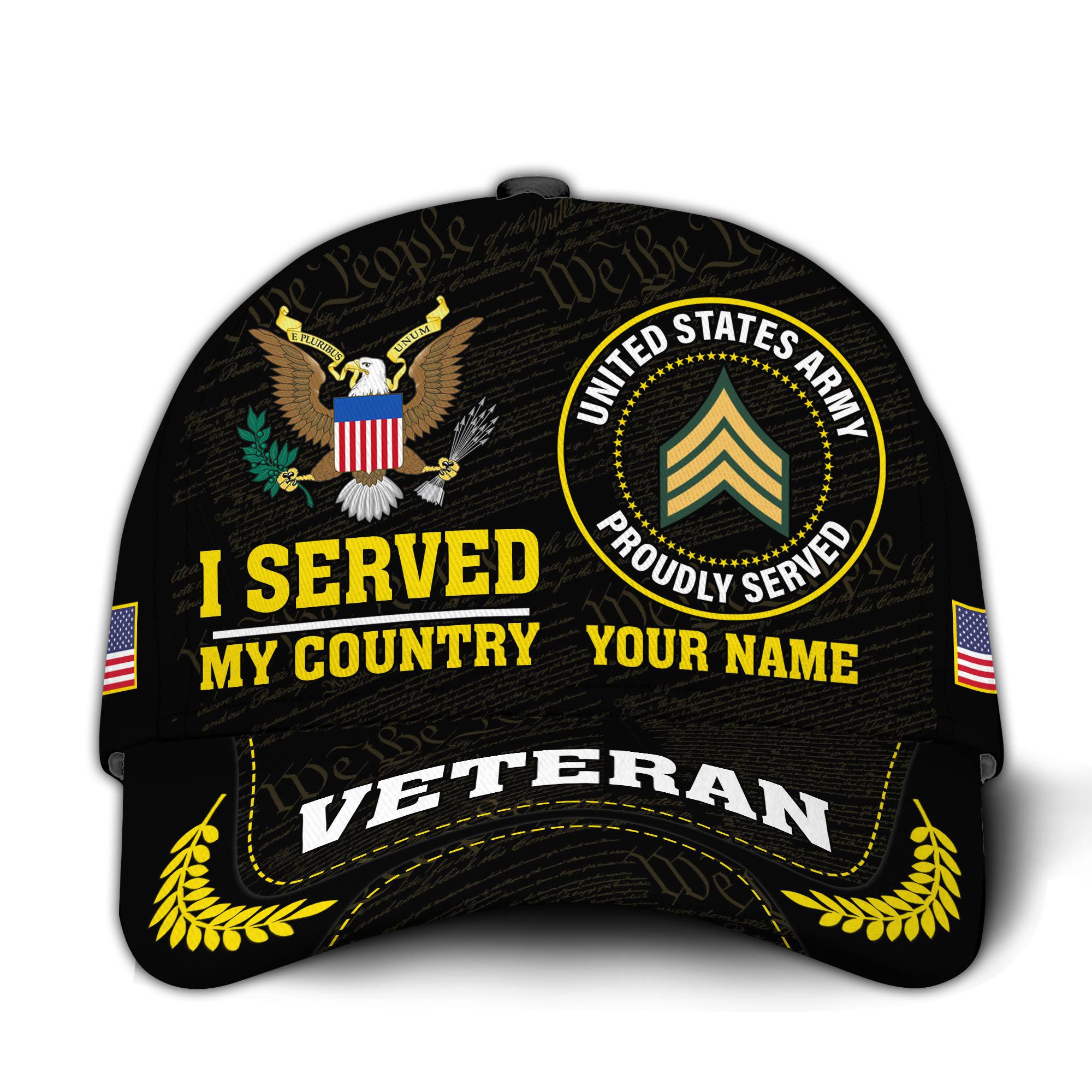 Premium Custom US Army Veteran Hat VPVC020701, Cap For Army Veterans, Gifts For Veterans Day, Father’s Day