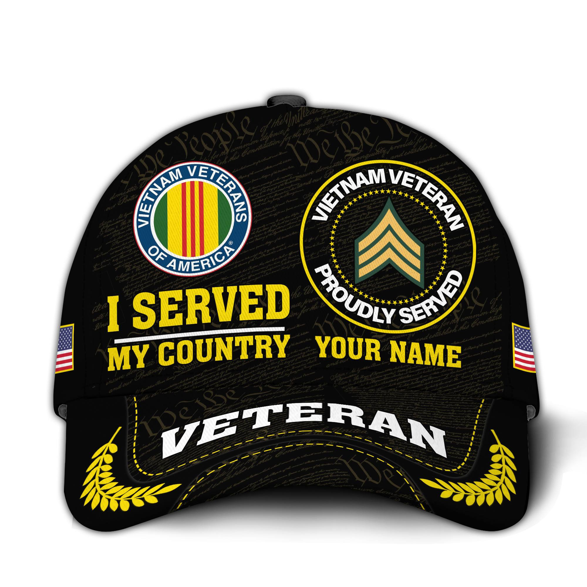 Premium Custom Vietnam Veteran Hat VPVC020706, Cap For Vietnam Veterans, Gifts For Veterans Day, Father’s Day
