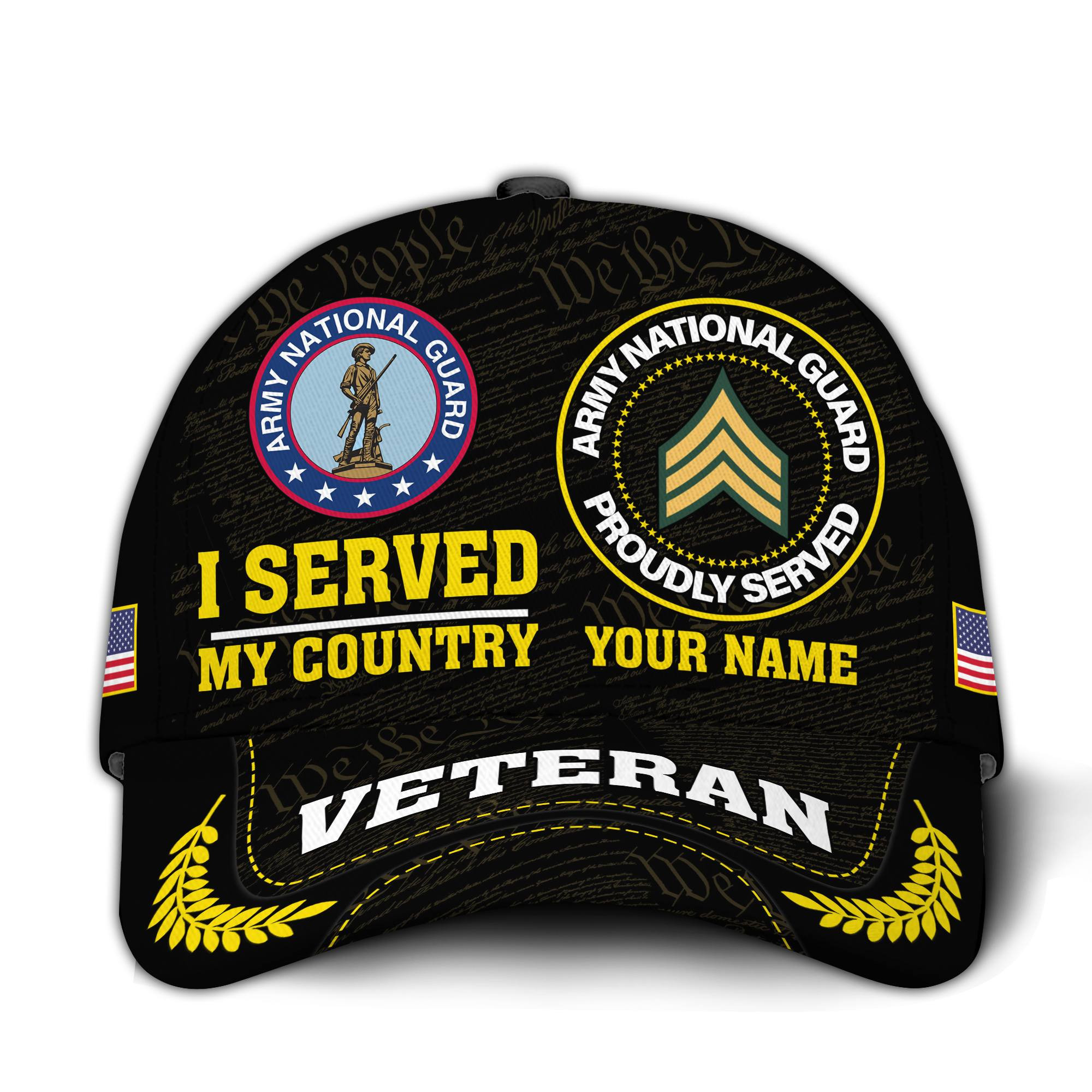 Premium Custom Army National Guard Veteran Hat VPVC020708, Cap For Army National Guard Veteran, Gifts For Veterans Day, Father’s Day