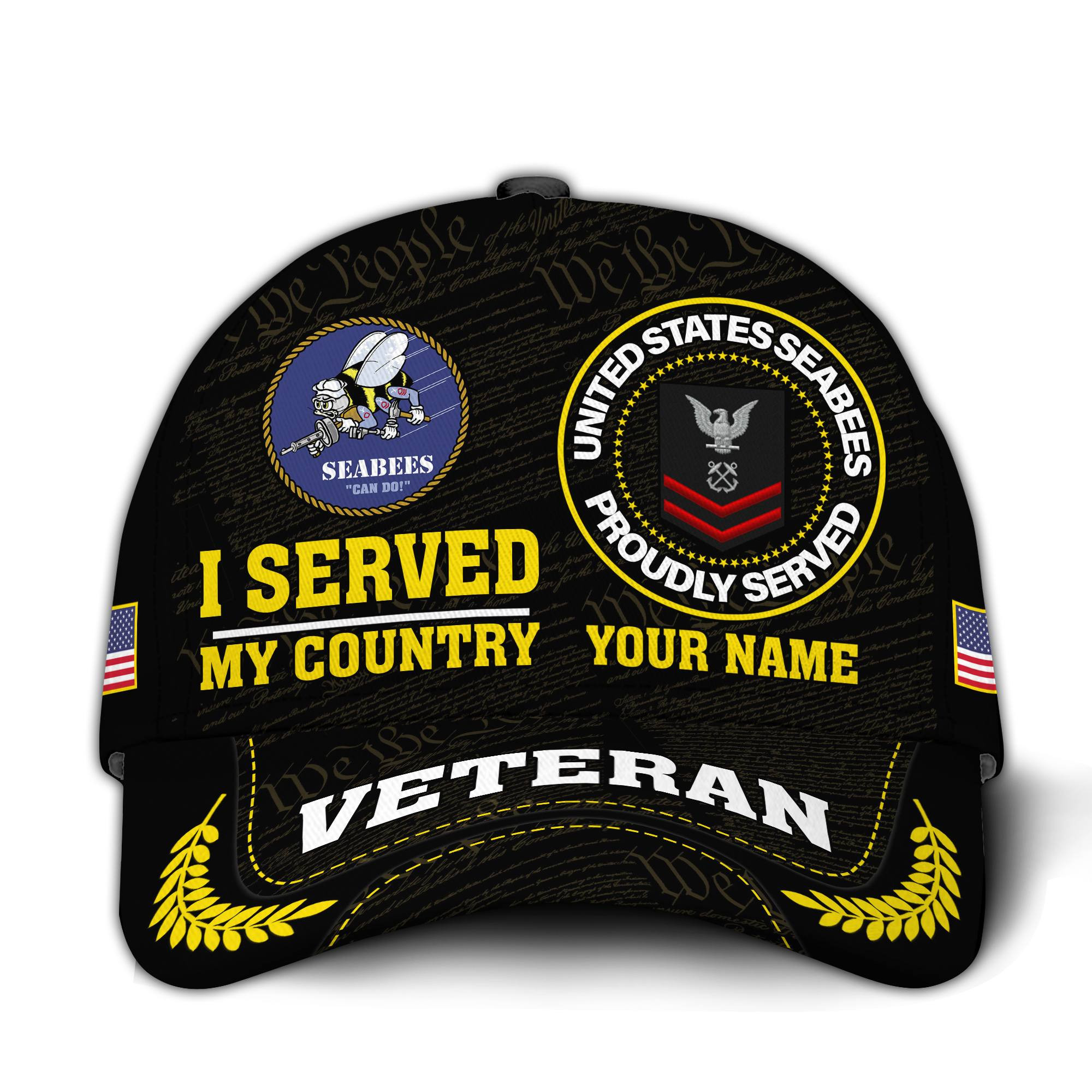 Premium Custom US Seabees Veteran Hat VPVC020709, Cap For Seabees Veteran, Gifts For Veterans Day, Father’s Day