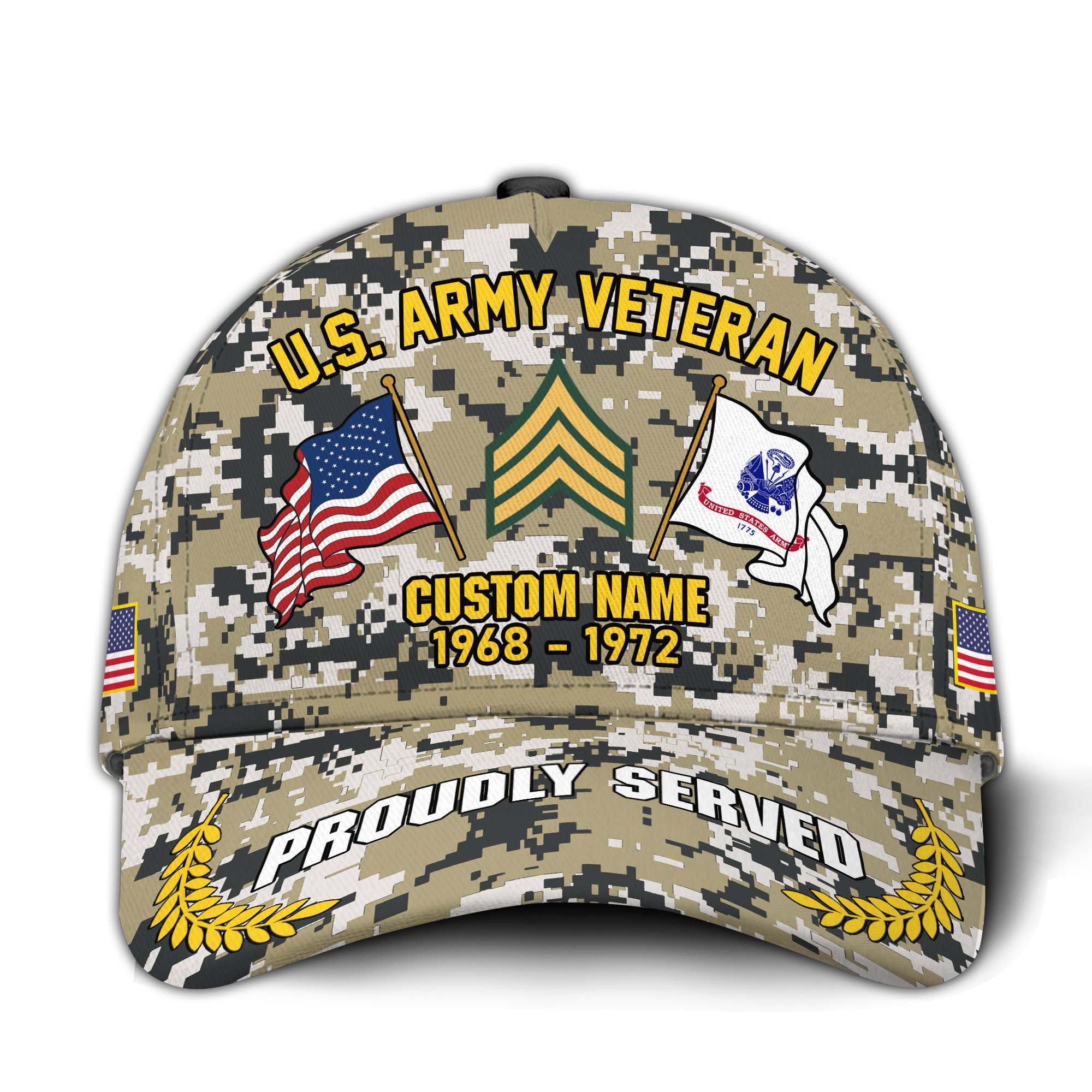 Premium Custom US Army Veteran Hat VPVC020731, Cap For Army Veterans, Gifts For Veterans Day, Father’s Day