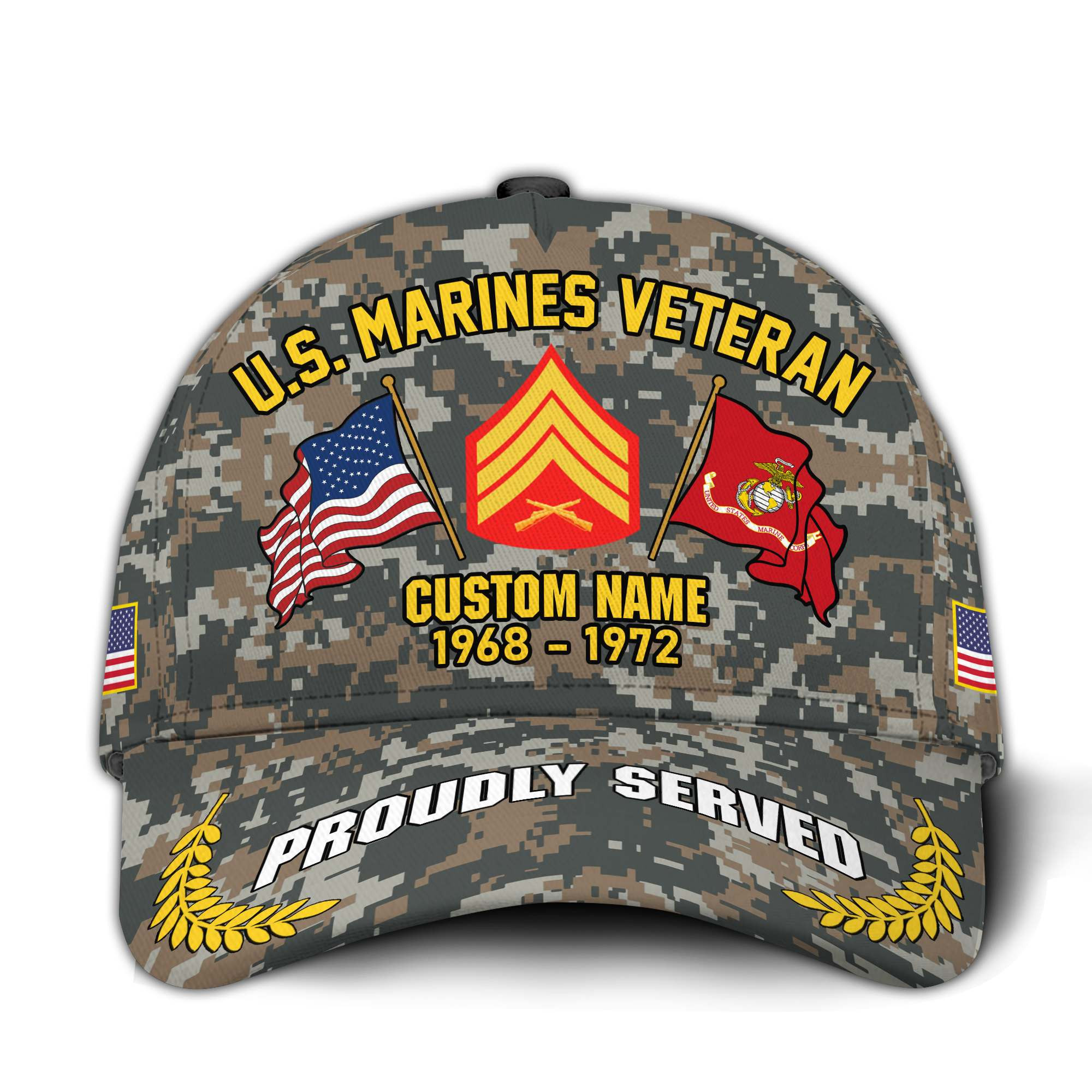 Premium Custom USMC Veteran Hat VPVC020737, Cap For Marine Veterans, Gifts For Veterans Day, Father’s Day