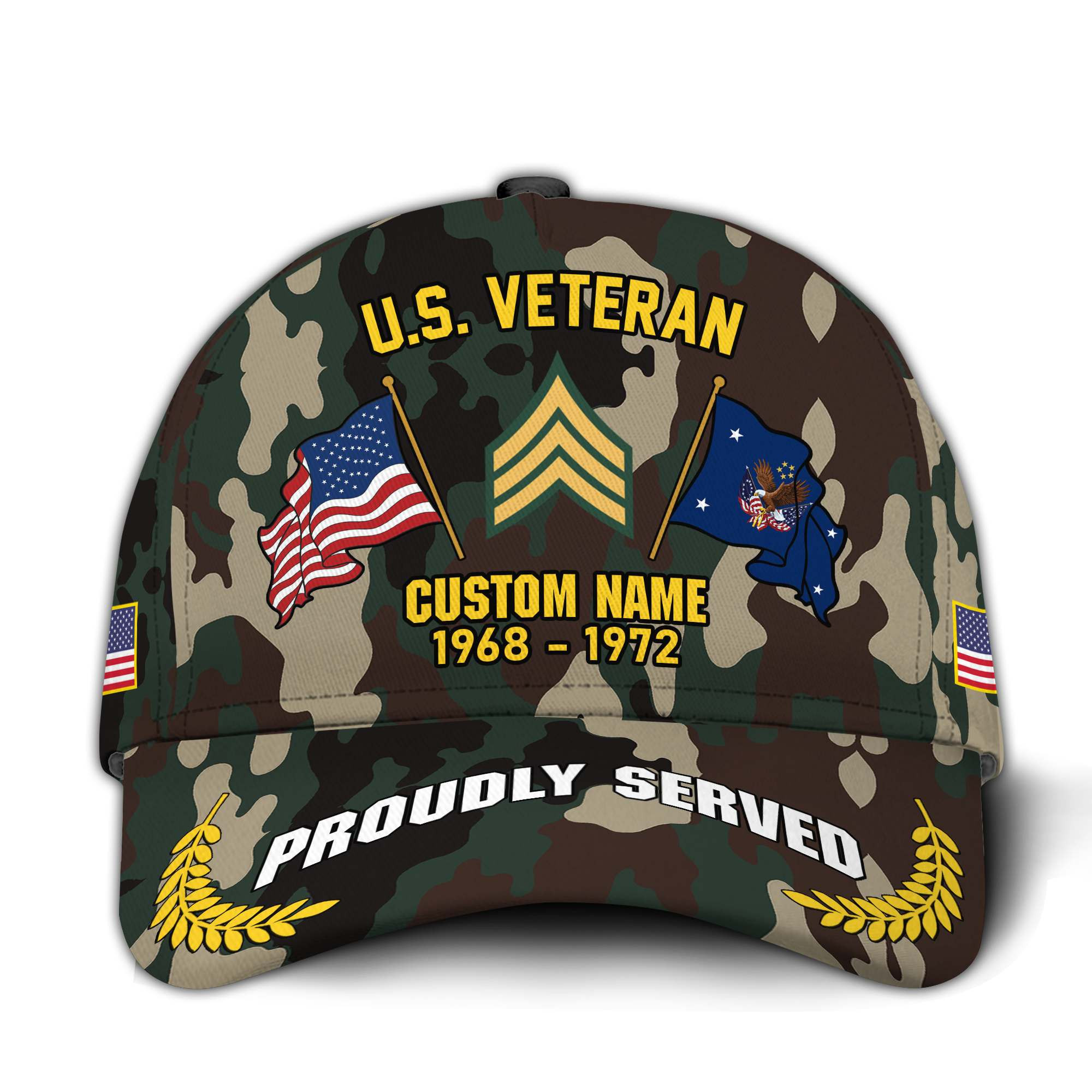 Premium Custom US Veteran Hat VPVC017002, Cap For US Veterans, Gifts For Veterans Day, Father’s Day