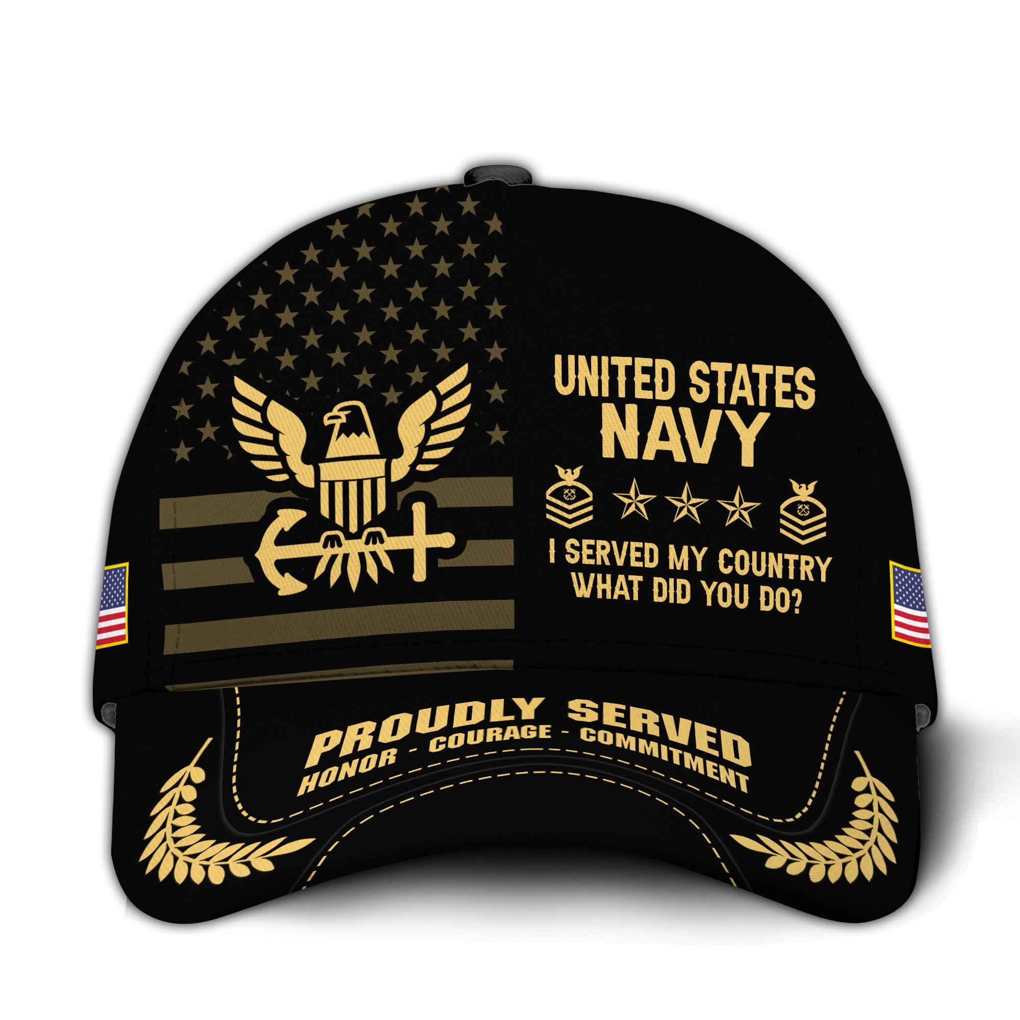 Premium Custom US Navy Veteran Hat VPVC020742, Cap For Navy Veterans, Gifts For Veterans Day, Father’s Day