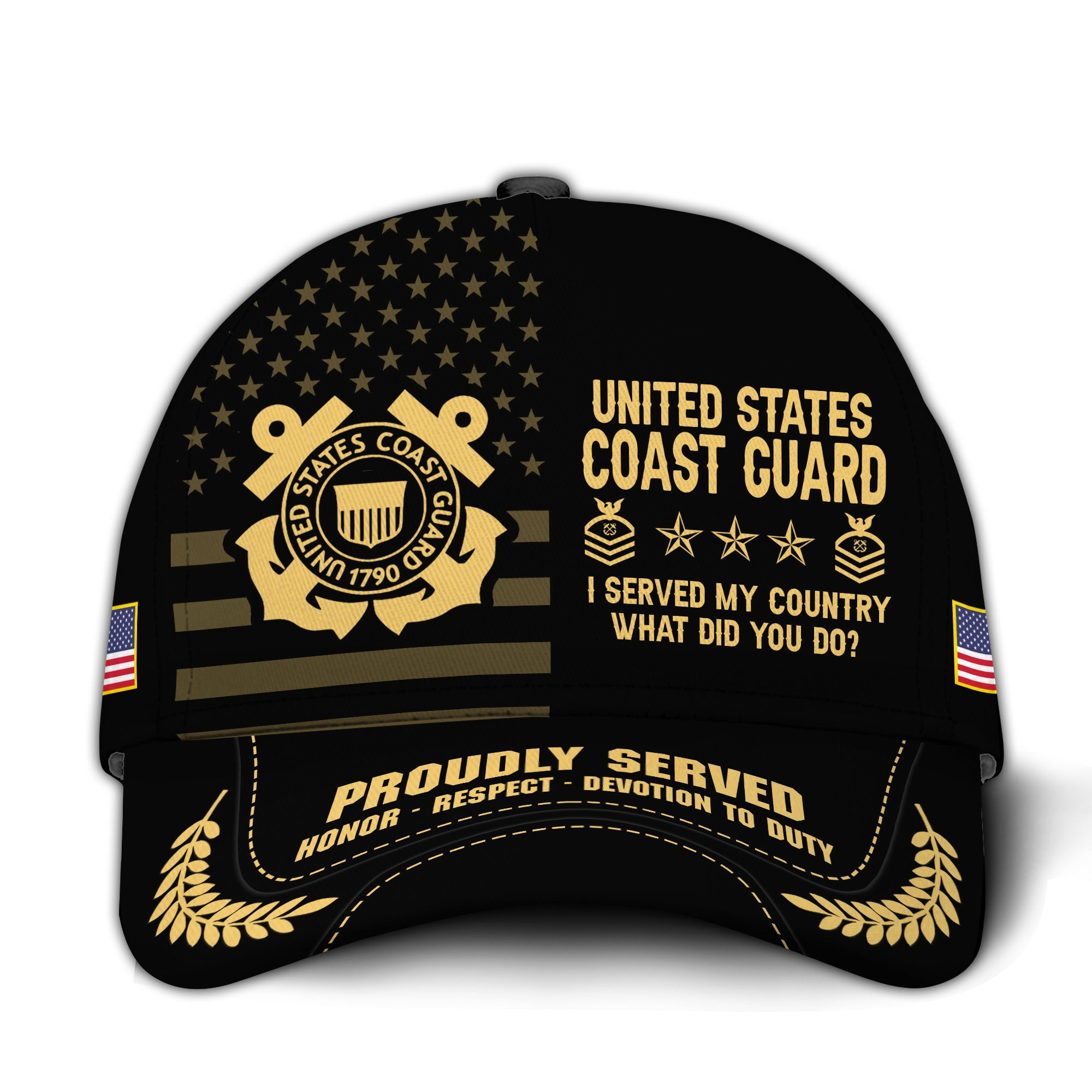 Premium Custom USCG Veteran Hat VPVC020745, Cap For Coast Guard Veterans, Gifts For Veterans Day, Father’s Day