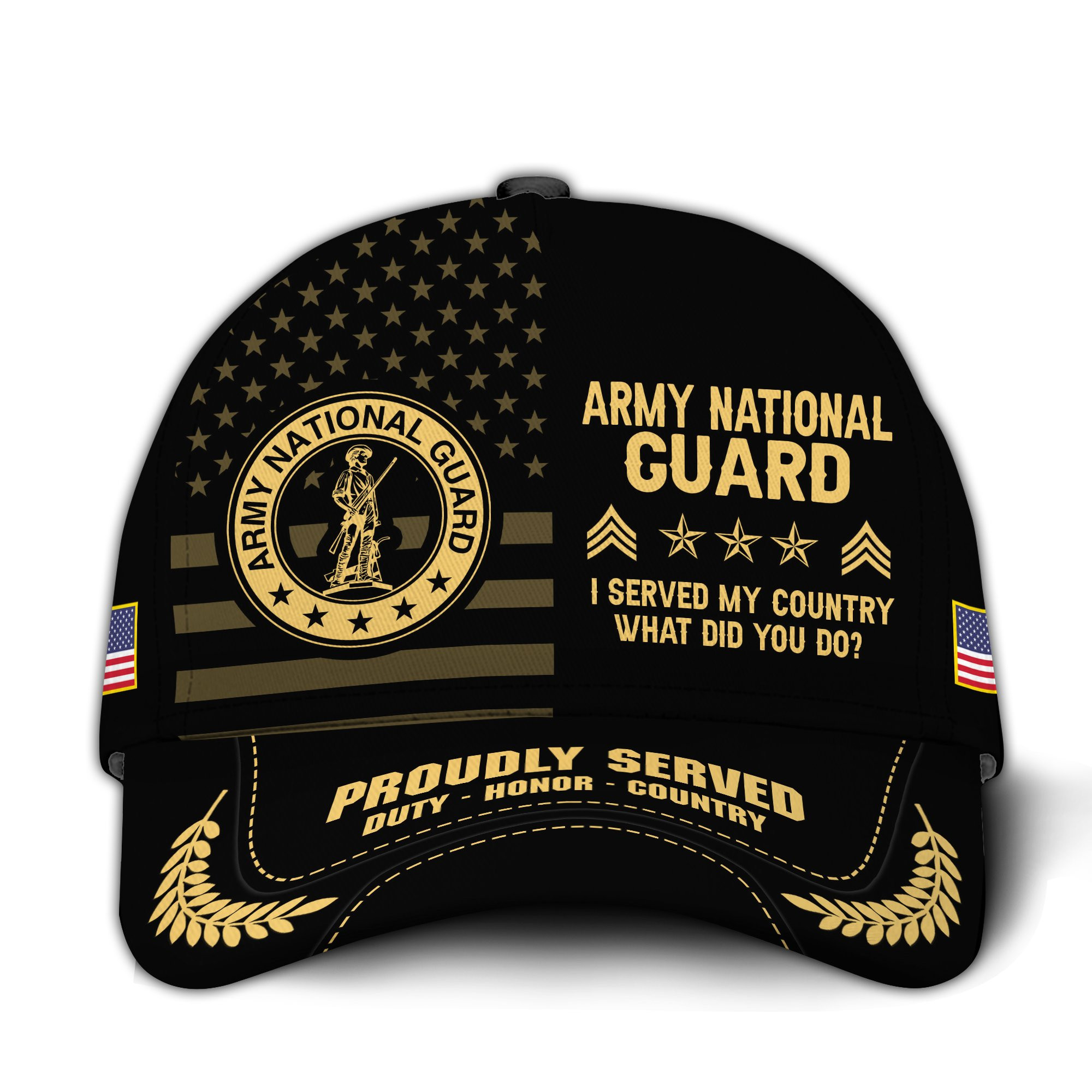 Premium Custom Army National Guard Veteran Hat VPVC020748, Cap For Army National Guard Veteran, Gifts For Veterans Day, Father’s Day