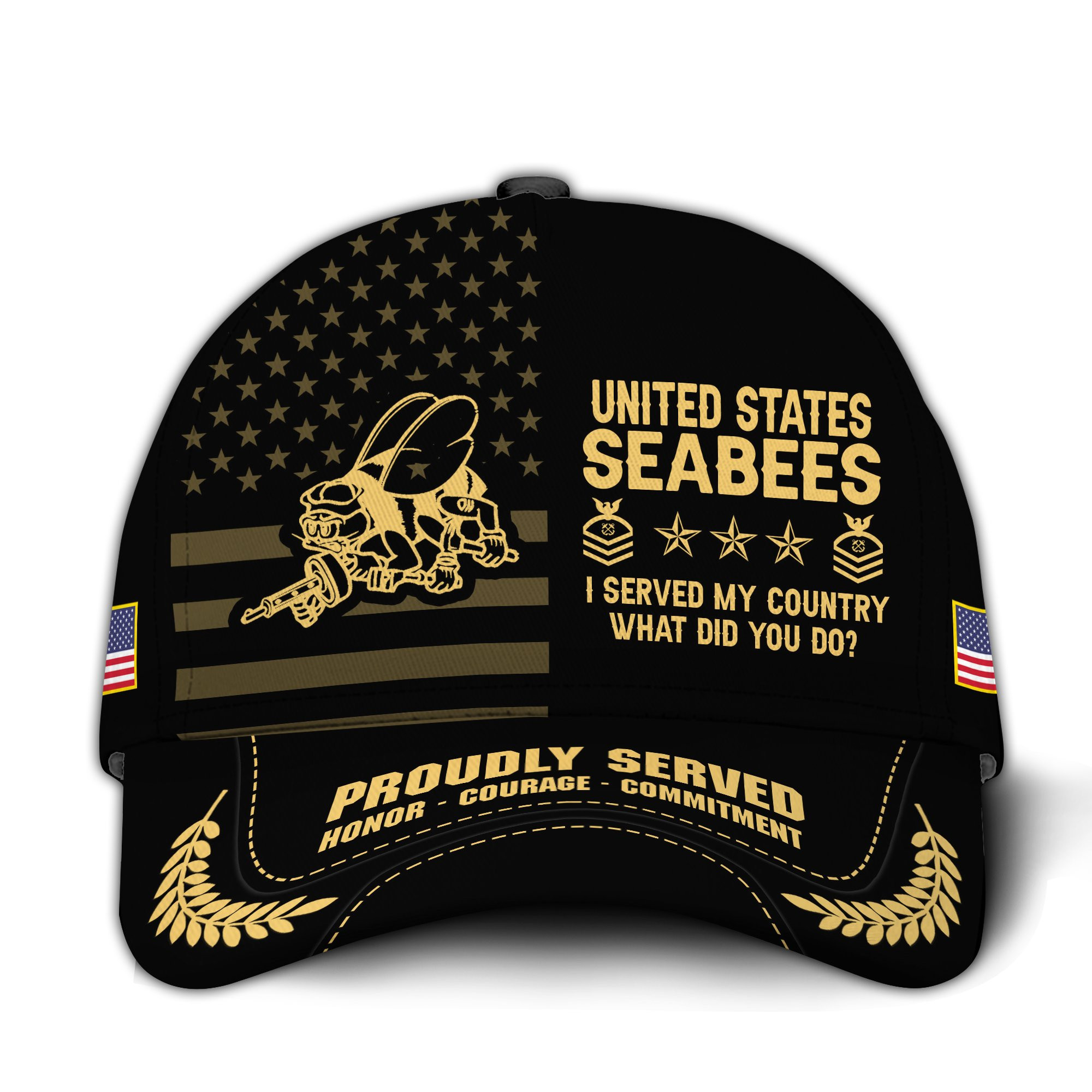 Premium Custom US Seabees Veteran Hat VPVC020749, Cap For Seabees Veteran, Gifts For Veterans Day, Father’s Day
