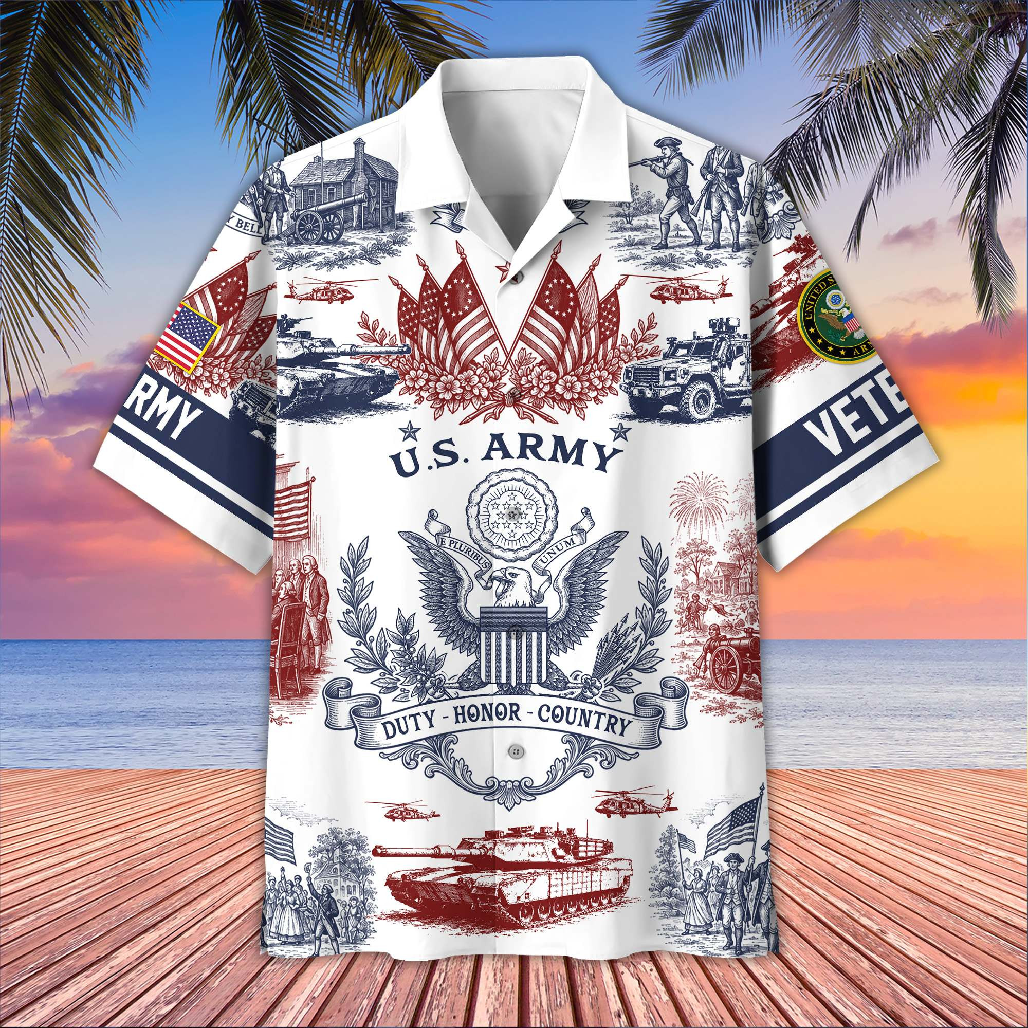Premium US Veterans Hawaiian Shirt CPHN250611, Gifts For US Veterans, Gifts For Father’s Day, Veterans Day