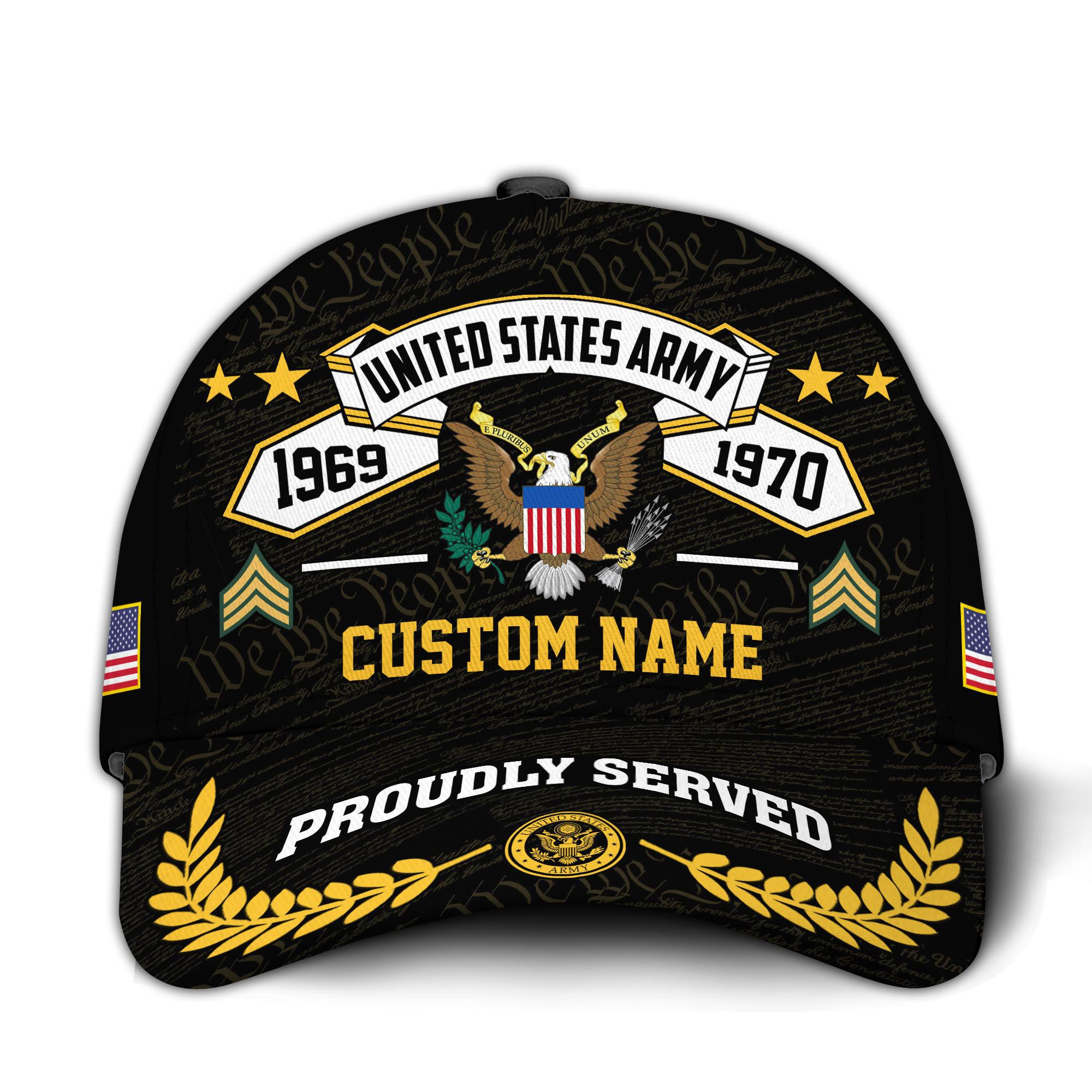 Premium Custom US Army Veteran Hat VPVC020711, Cap For Army Veterans, Gifts For Veterans Day, Father’s Day