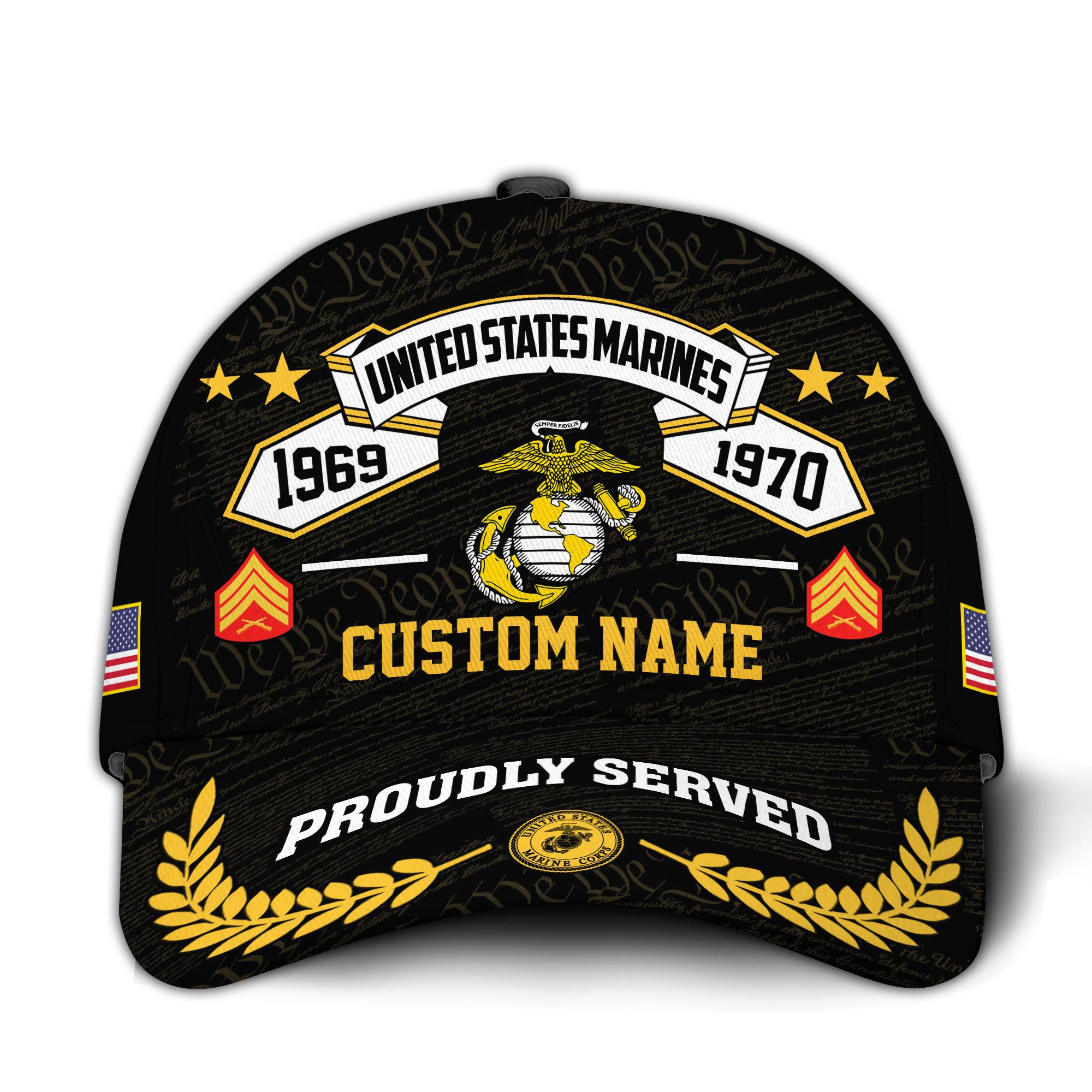 Premium Custom USMC Veteran Hat VPVC020713, Cap For Marine Veterans, Gifts For Veterans Day, Father’s Day