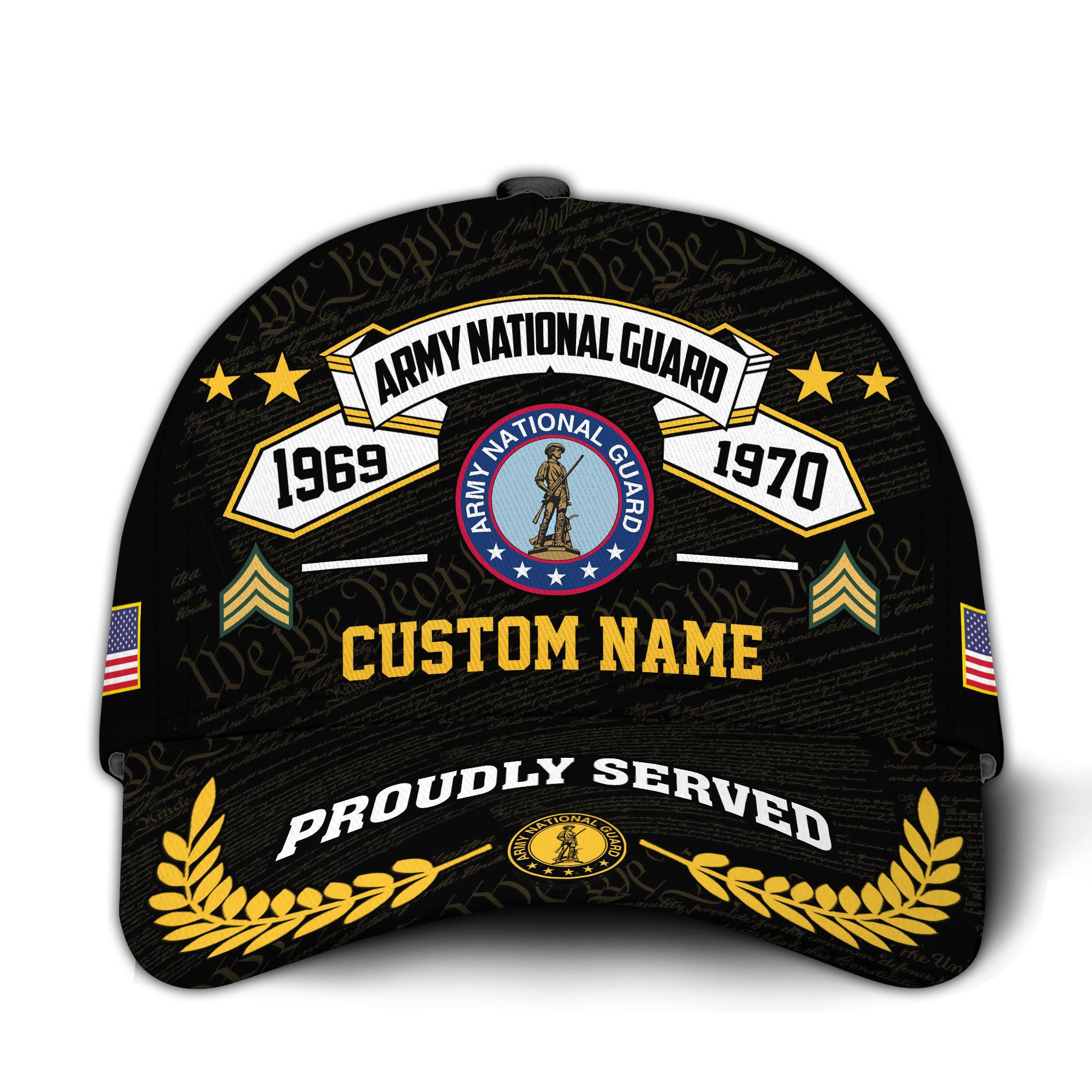 Premium Custom Army National Guard Veteran Hat VPVC020718, Cap For Army National Guard Veteran, Gifts For Veterans Day, Father’s Day