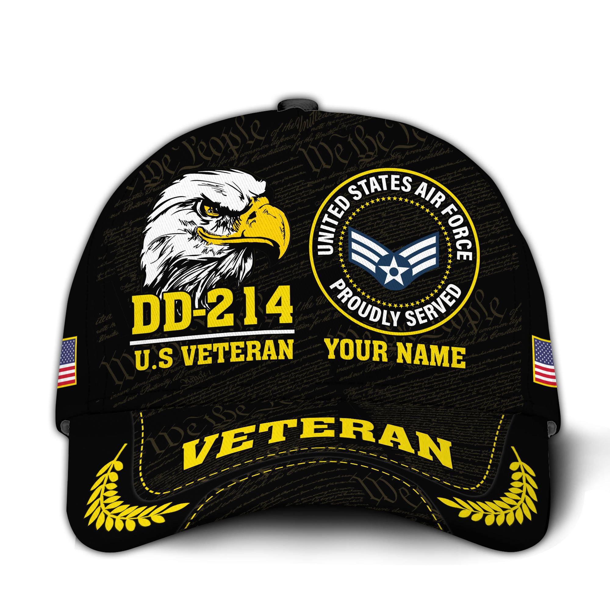 Premium Custom USAF Veteran Hat VPVC020754, Cap For Air Force Veterans, Gifts For Veterans Day, Father’s Day