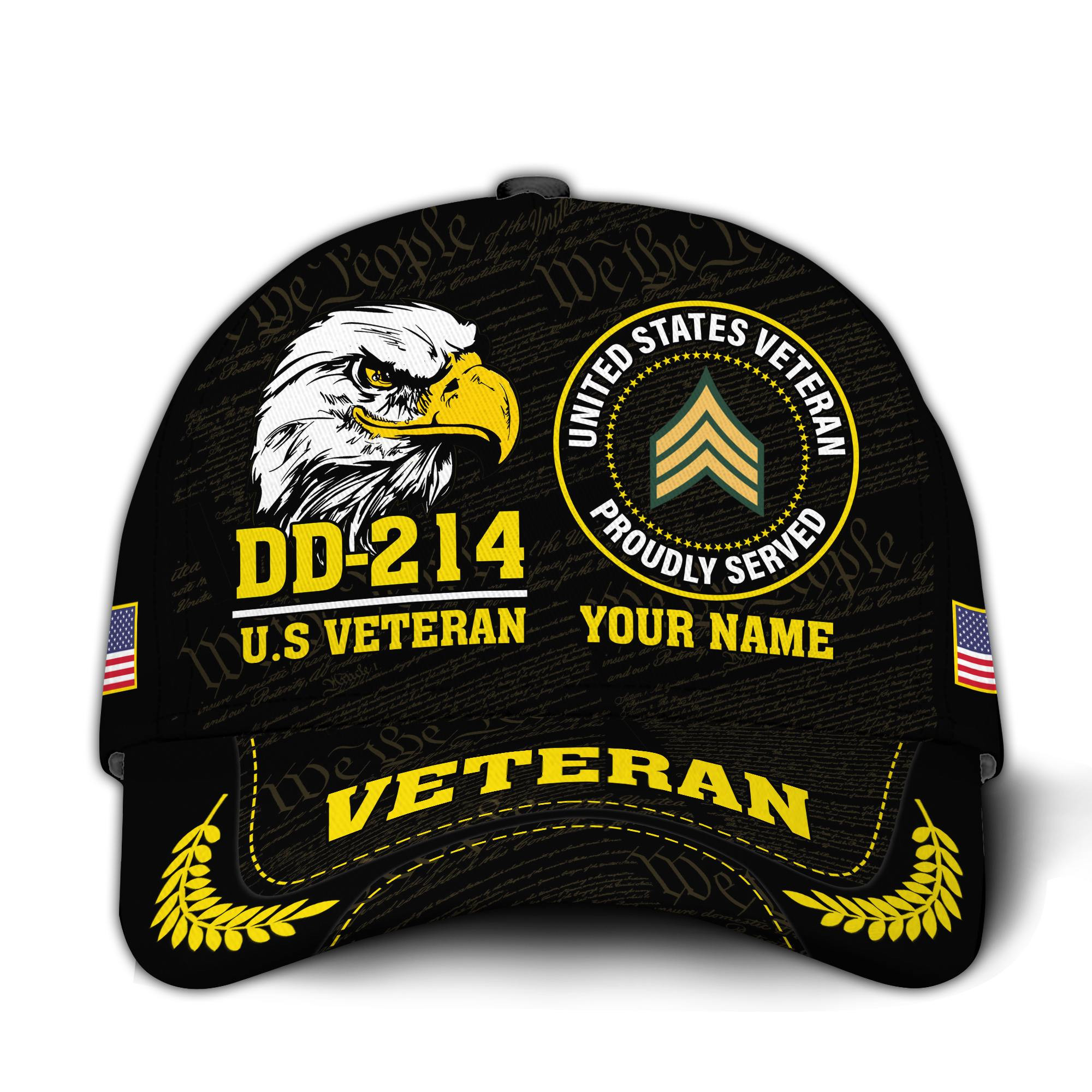 Premium Custom US Veteran Hat VPVC020757, Cap For US Veterans, Gifts For Veterans Day, Father’s Day