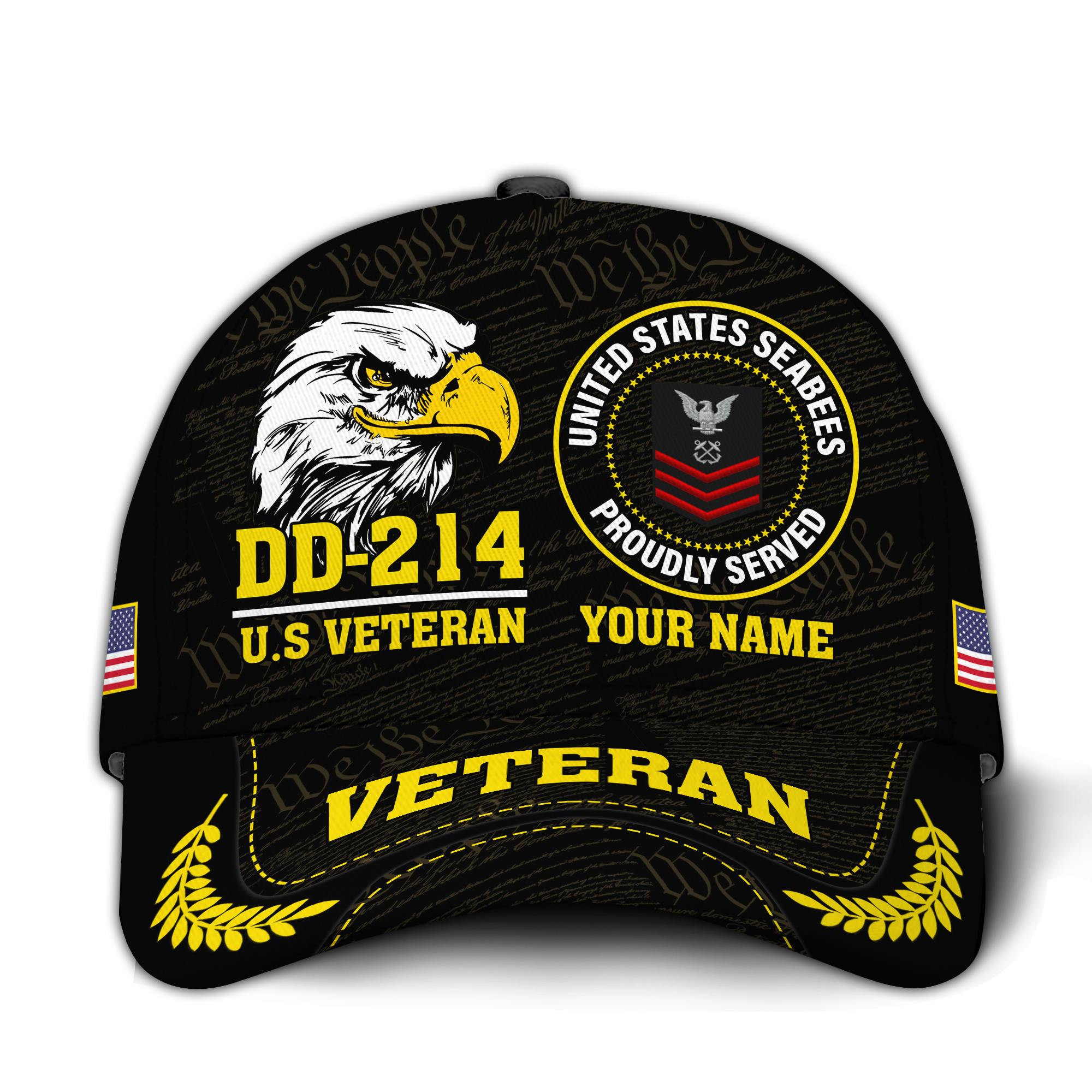Premium Custom US Seabees Veteran Hat VPVC020759, Cap For Seabees Veteran, Gifts For Veterans Day, Father’s Day